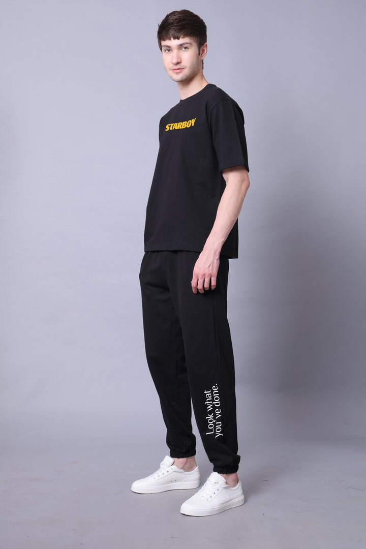 Starboy Men Co-Ord Set - Oversized Tee With Jogger