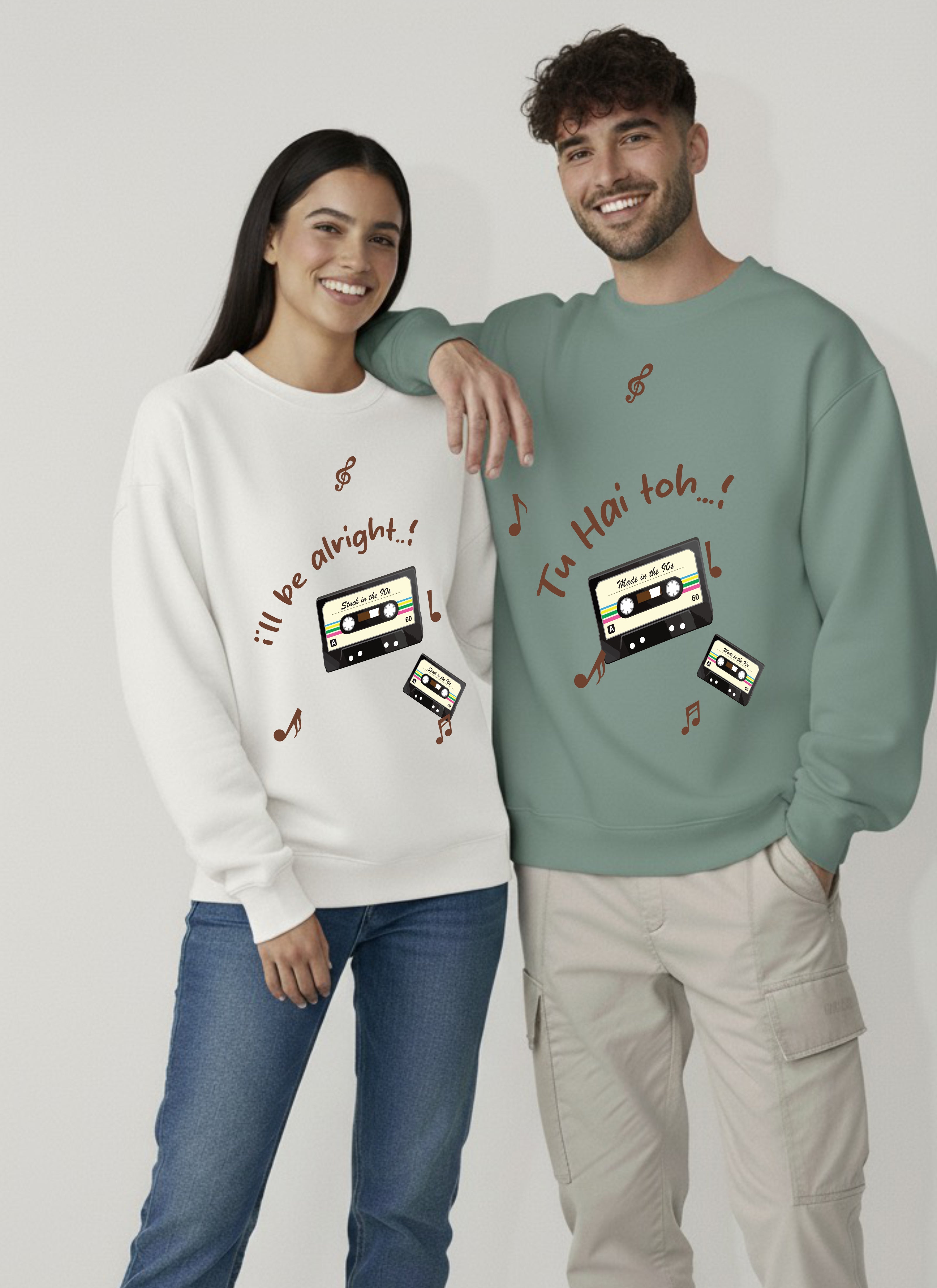 Tu hai toh I will be alright Unisex Sweatshirt - Pack of 2