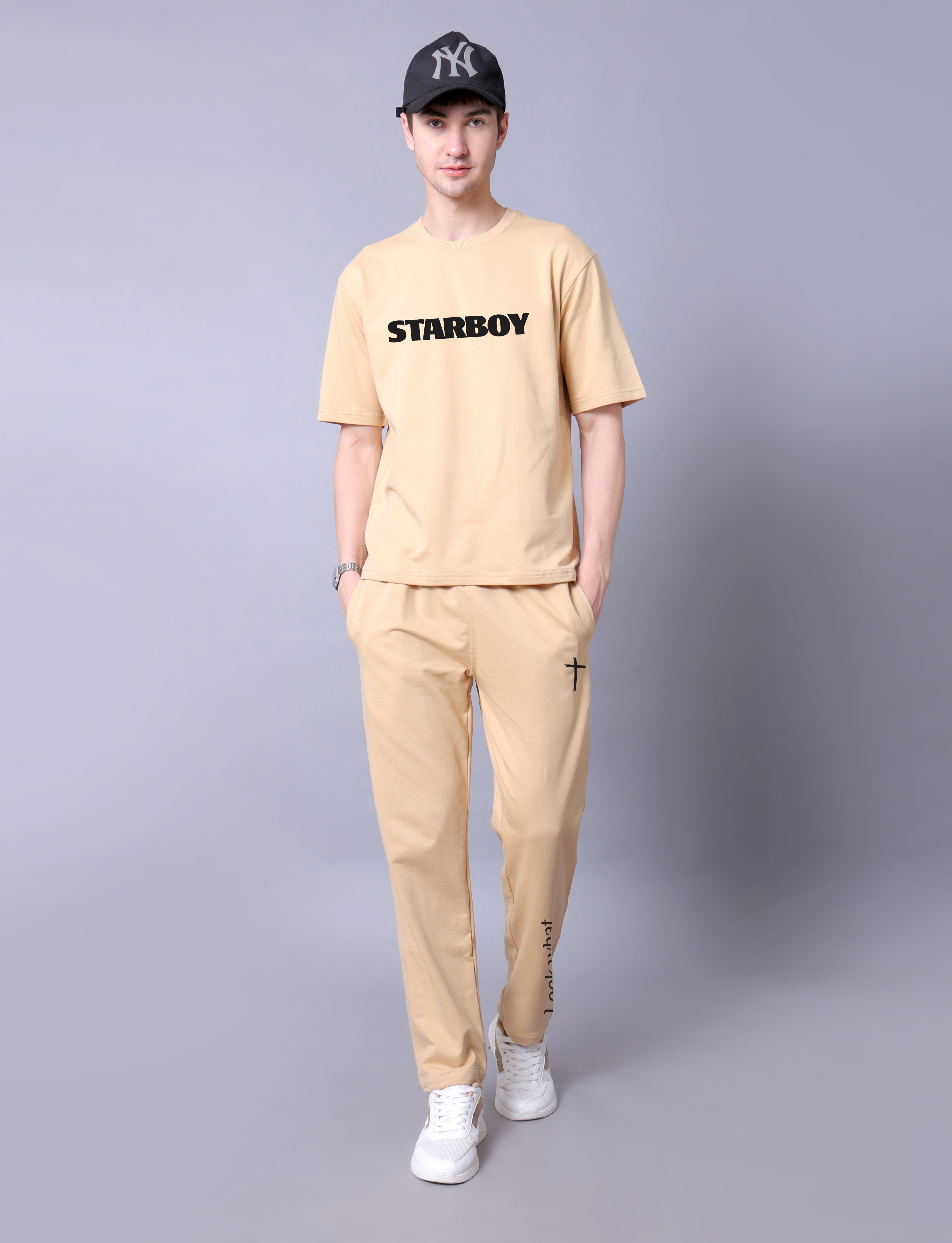 Starboy Men Co-Ord Set - Oversized Tee With Jogger