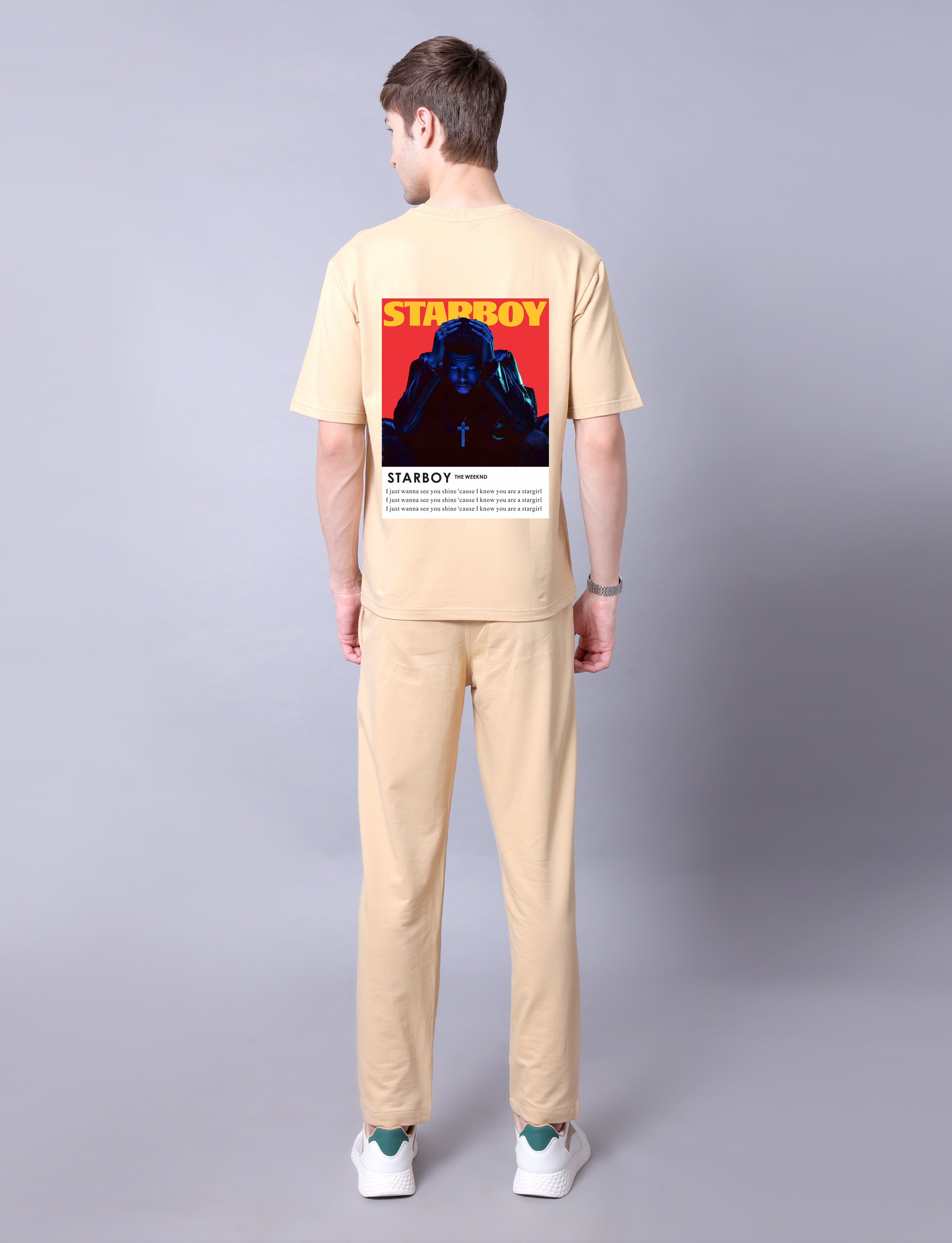 Starboy Men Co-Ord Set - Oversized Tee With Jogger
