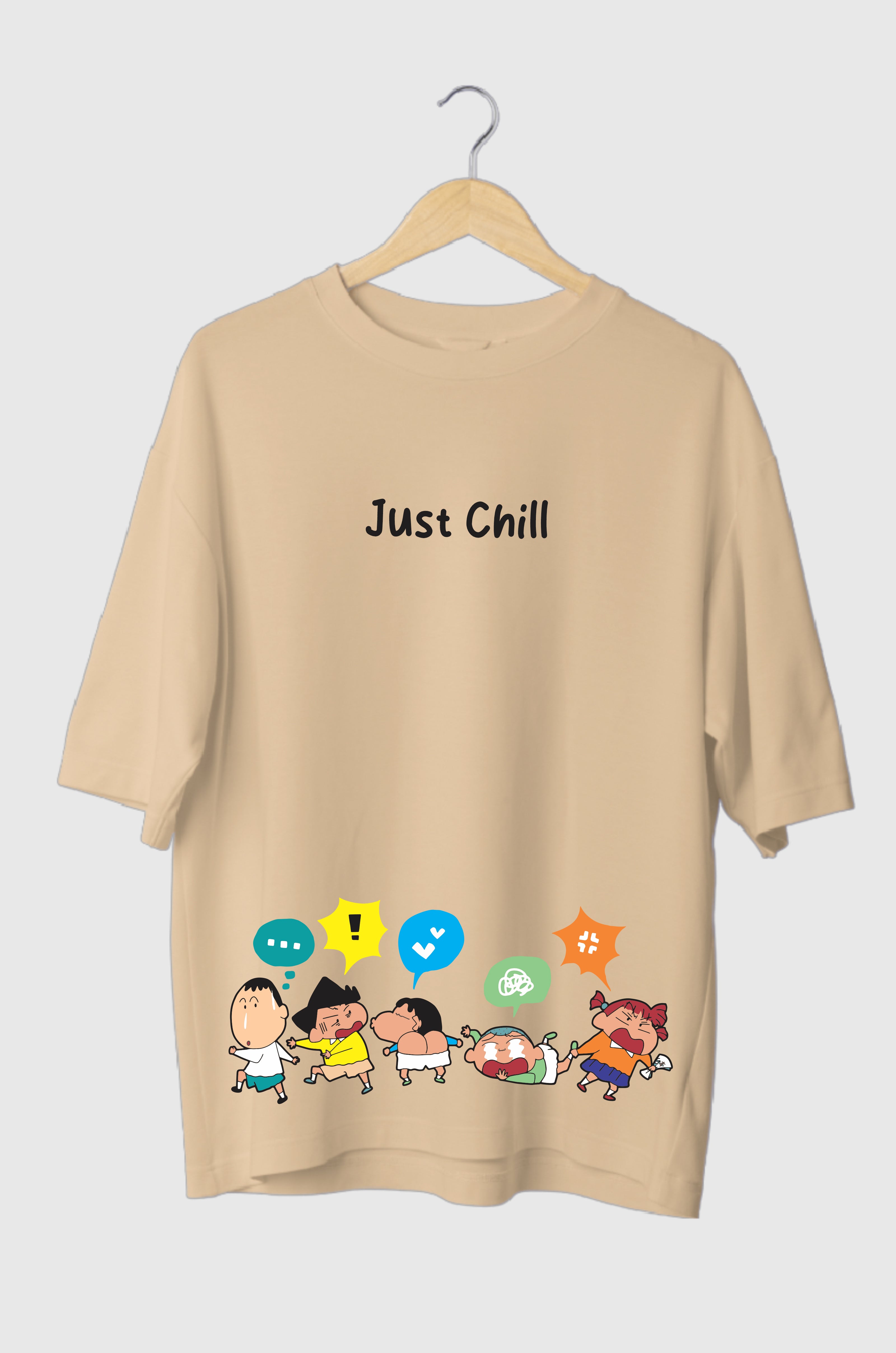 Just chill Oversized T-Shirts (Pack of 2)