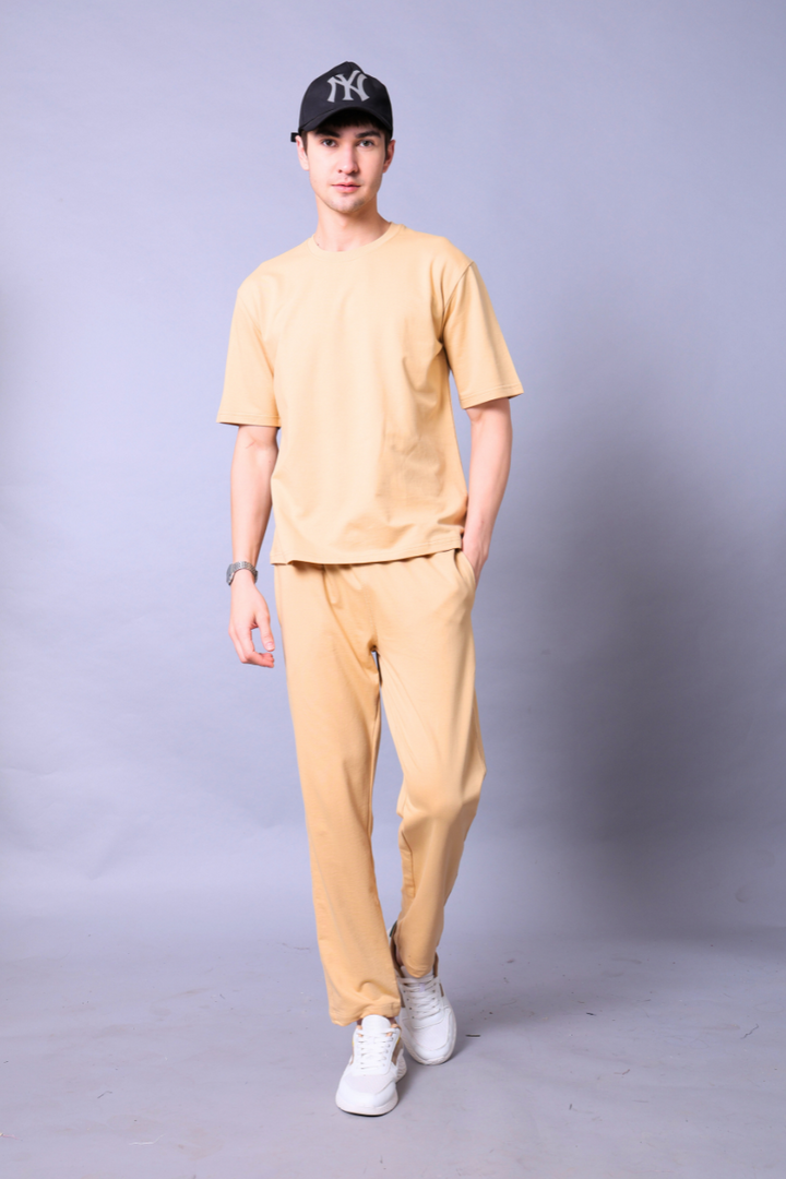 Beige Unisex Co-Ord Set With  Joggers
