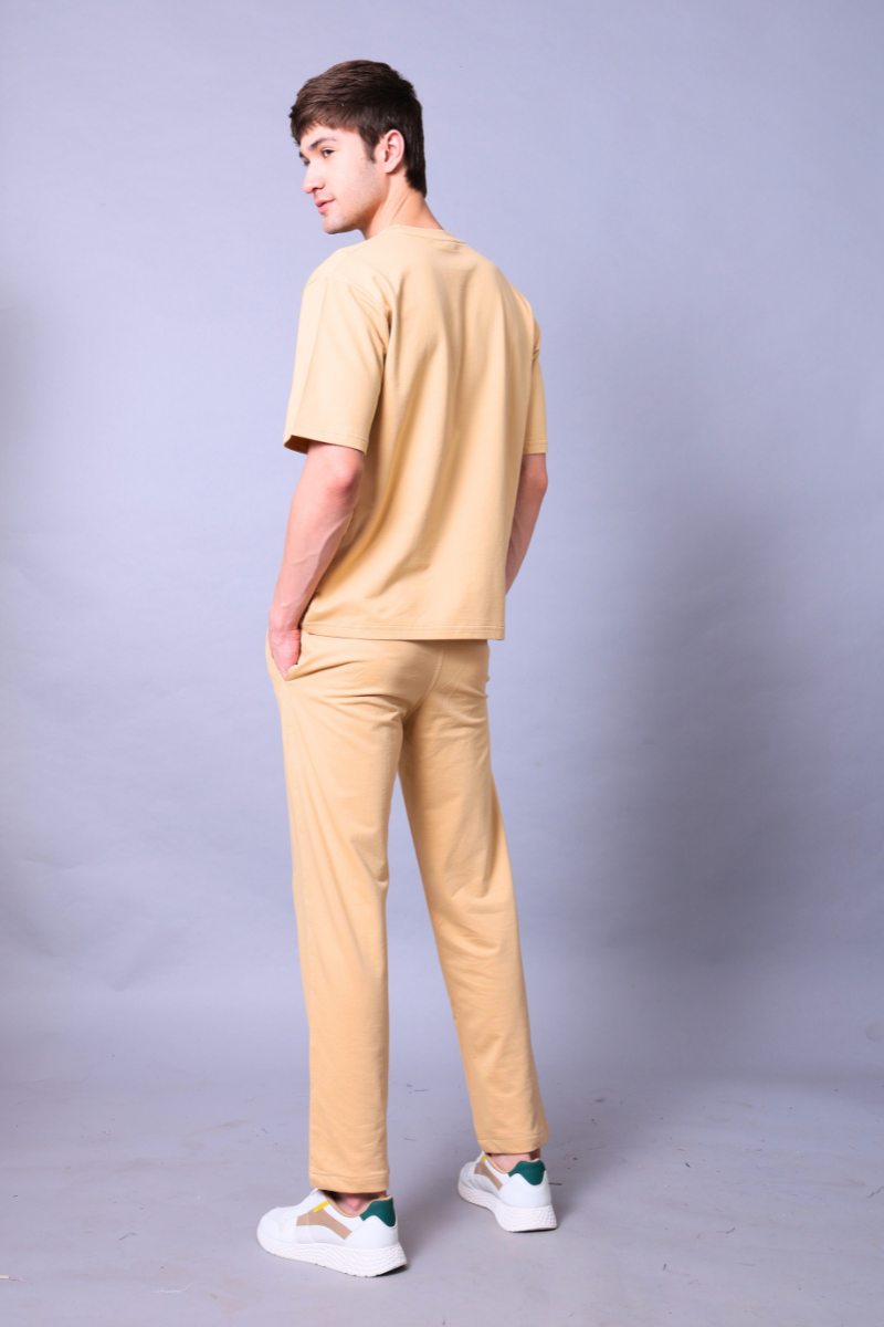Beige Unisex Co-Ord Set With  Joggers
