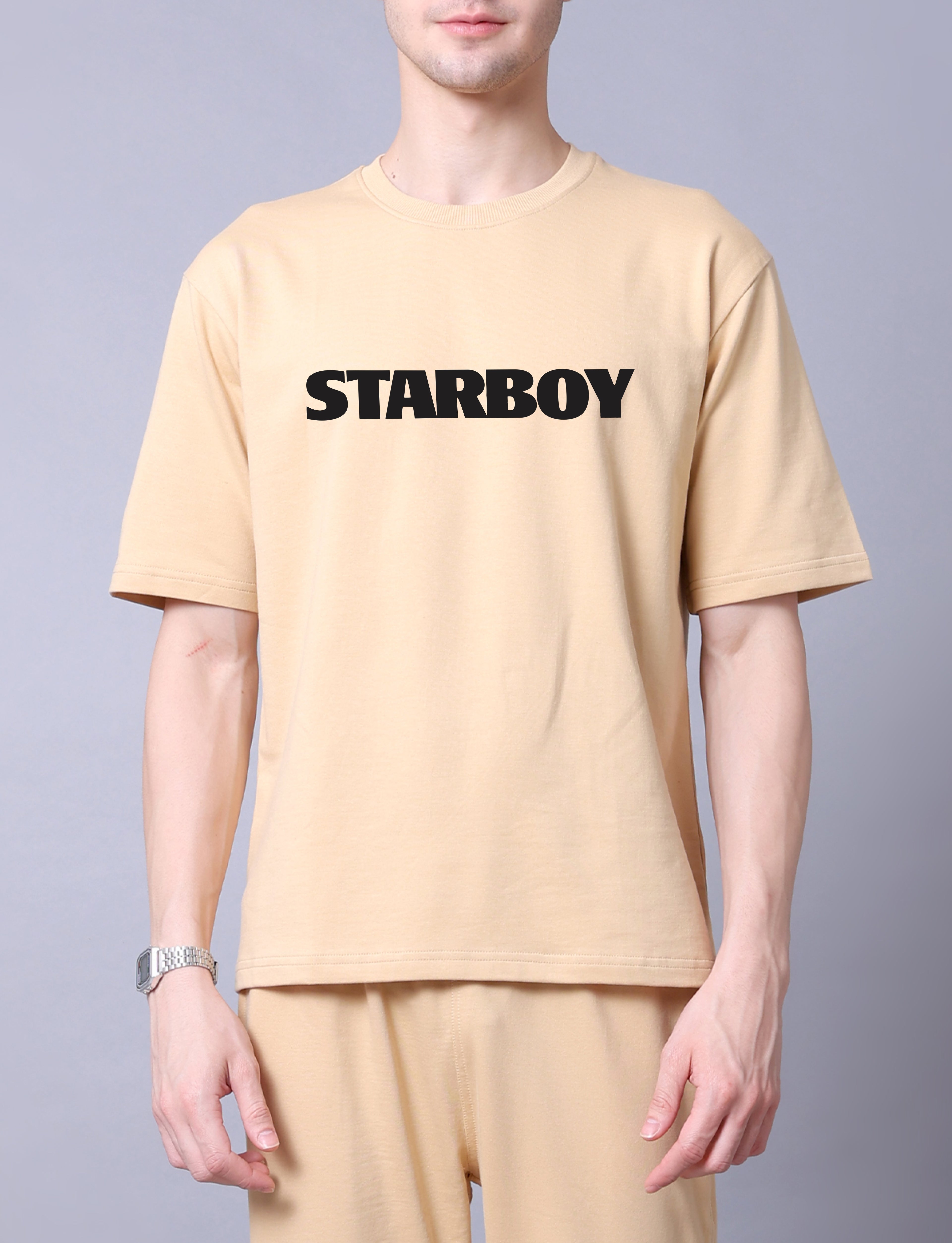Starboy Men Co-Ord Set - Oversized Tee With Jogger