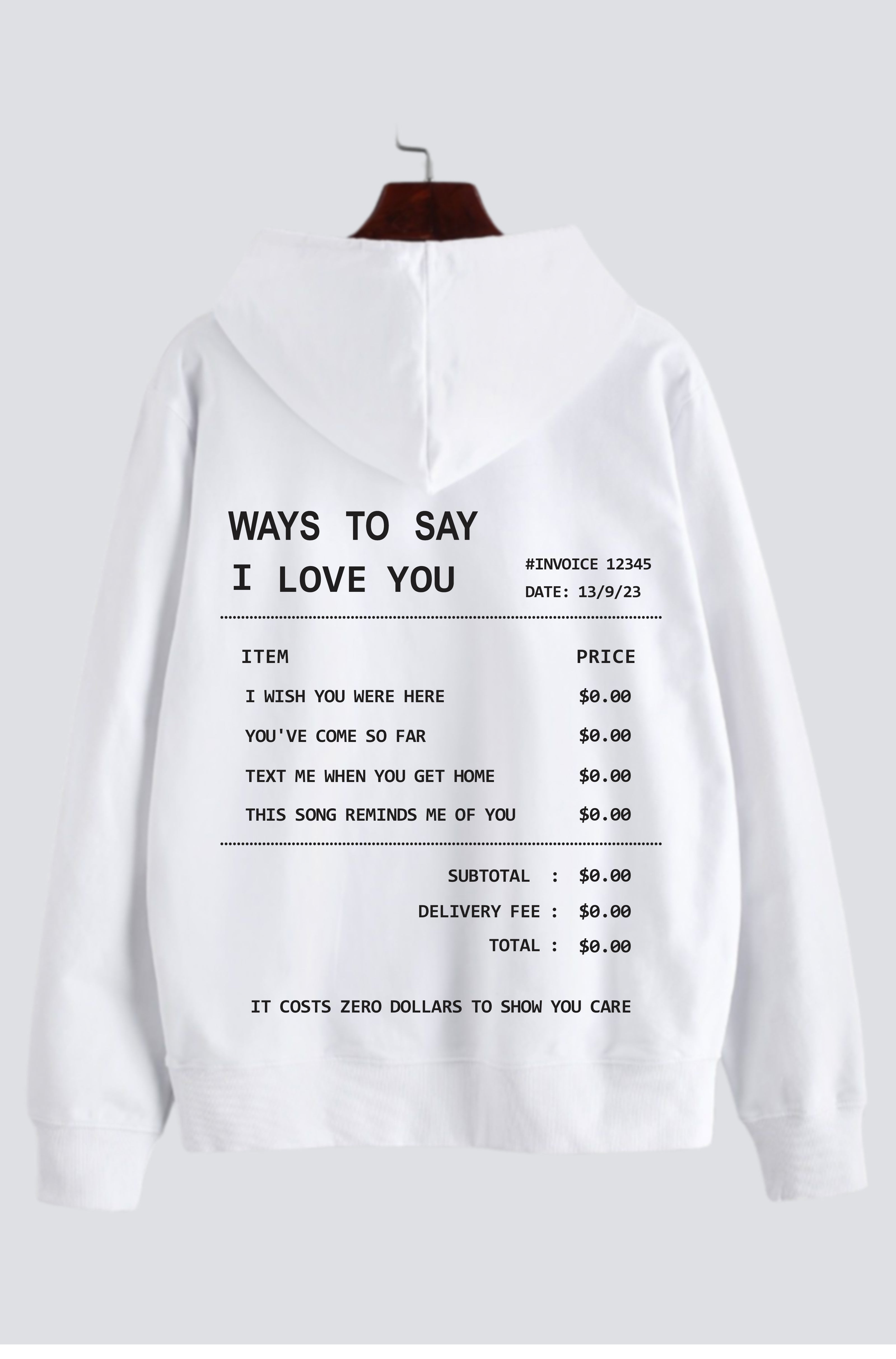 "Expressions of Affection" Oversized Drop-Shoulder Hoodie