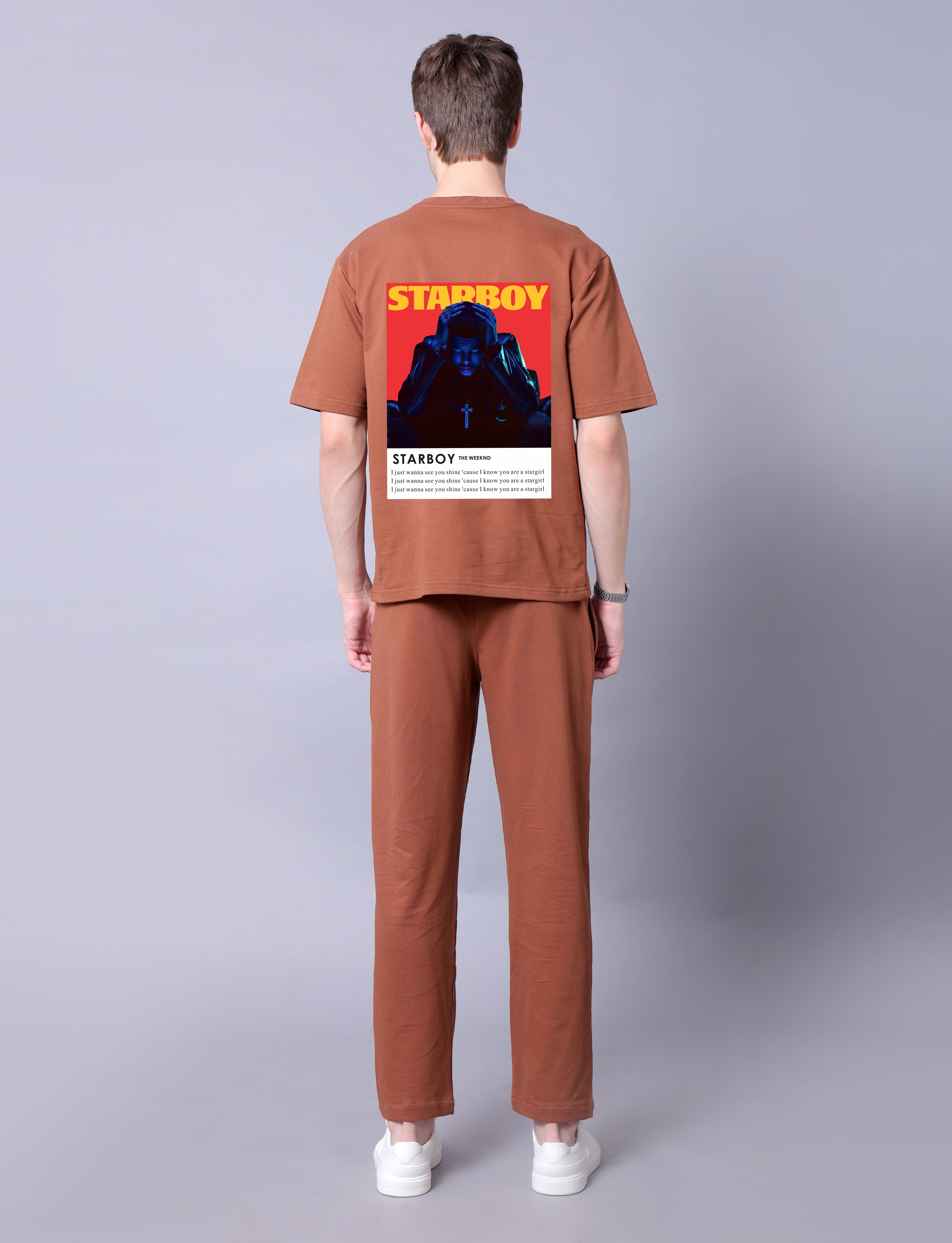 Starboy Men Co-Ord Set - Oversized Tee With Jogger