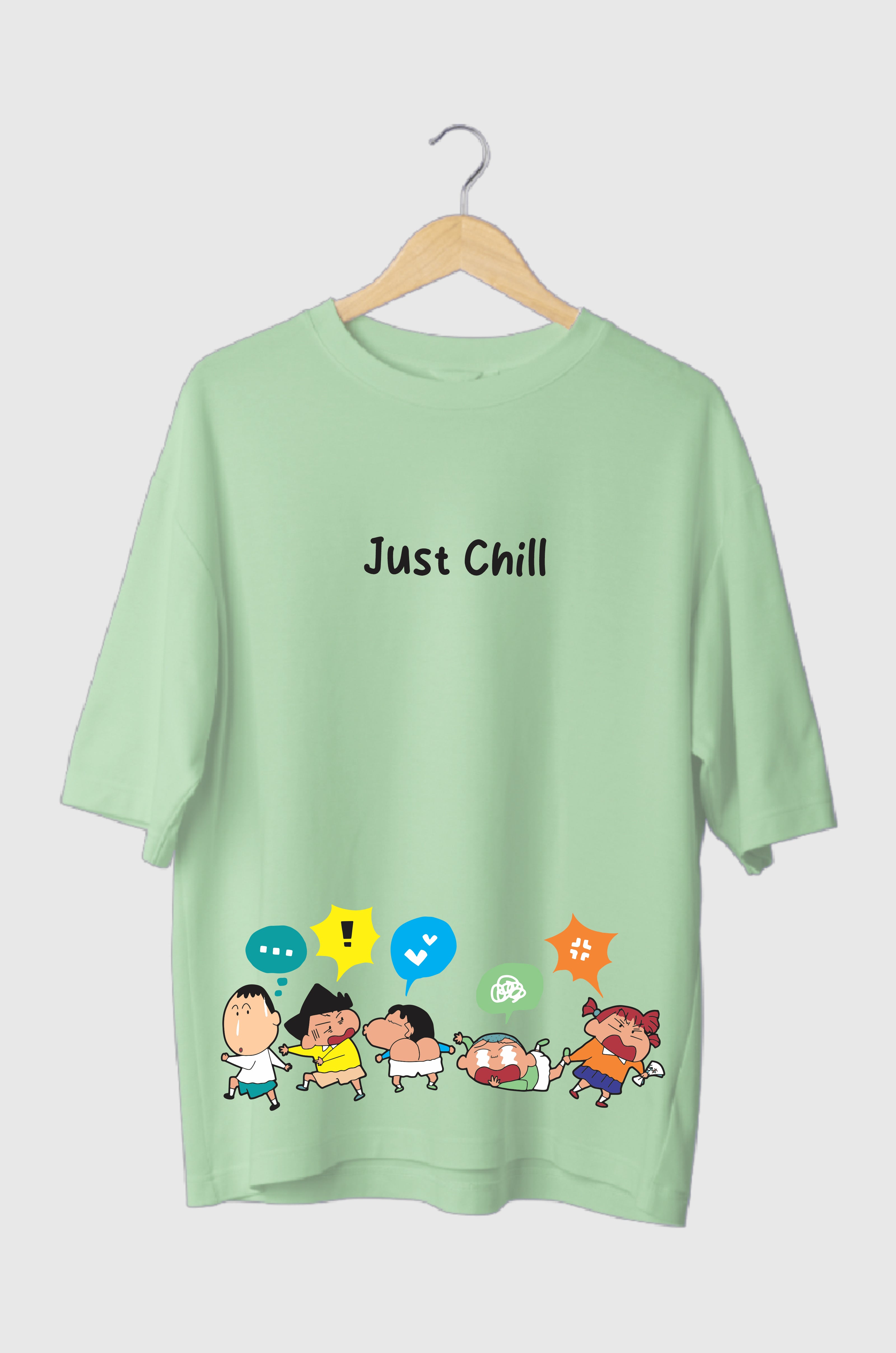 Just chill Oversized T-Shirts (Pack of 2)