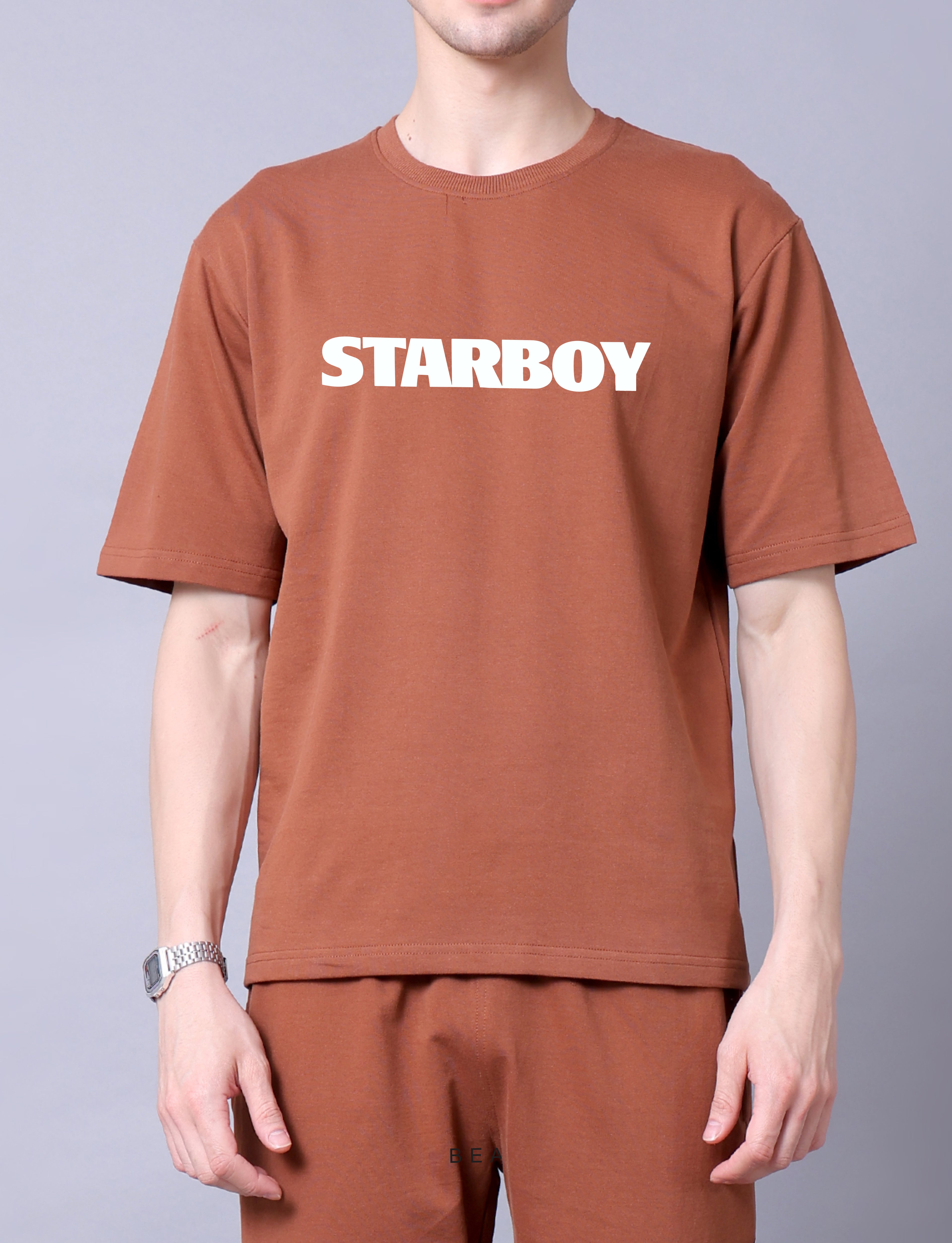 Starboy Men Co-Ord Set - Oversized Tee With Jogger