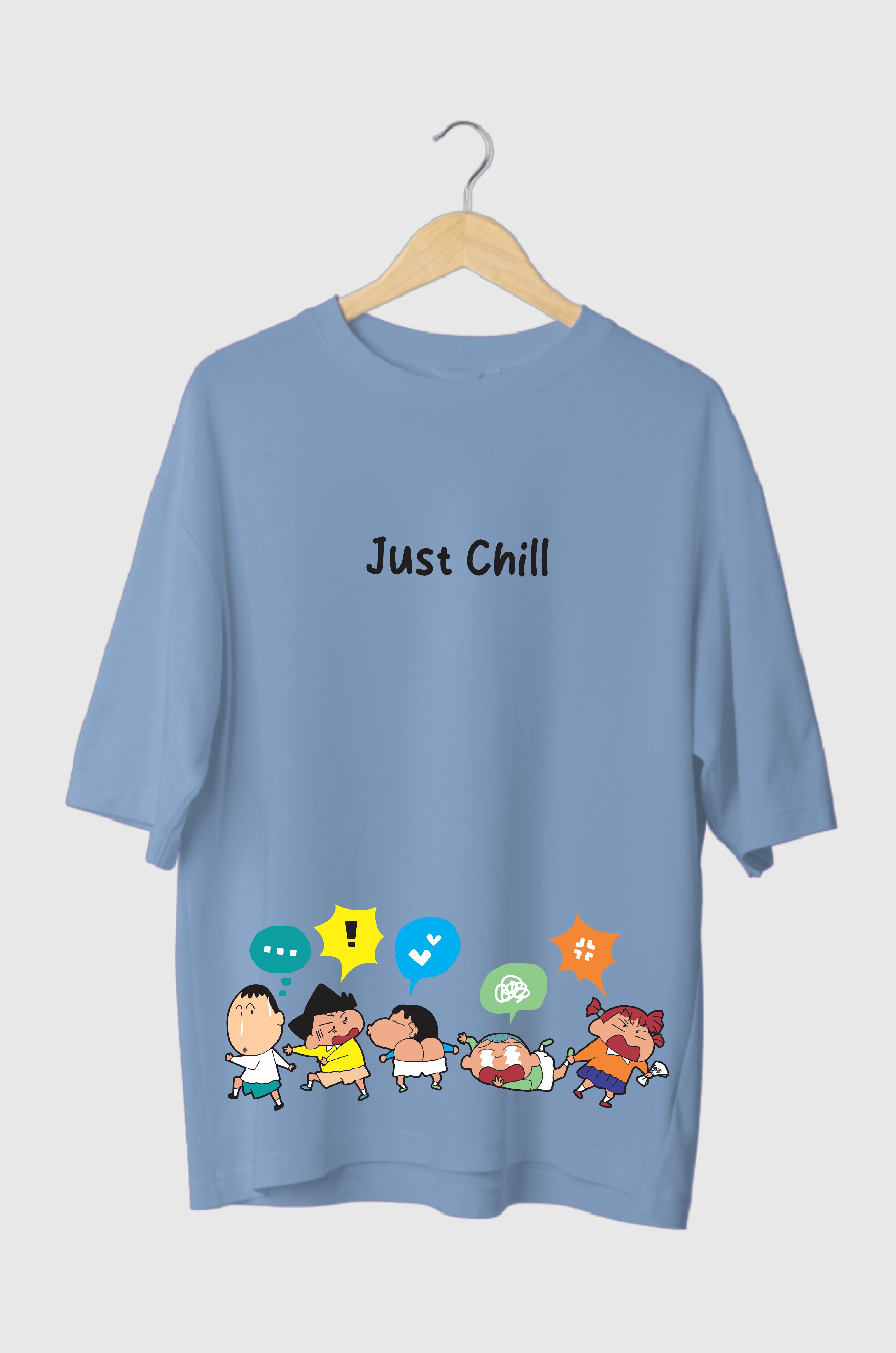 Just chill Oversized T-Shirts (Pack of 2)