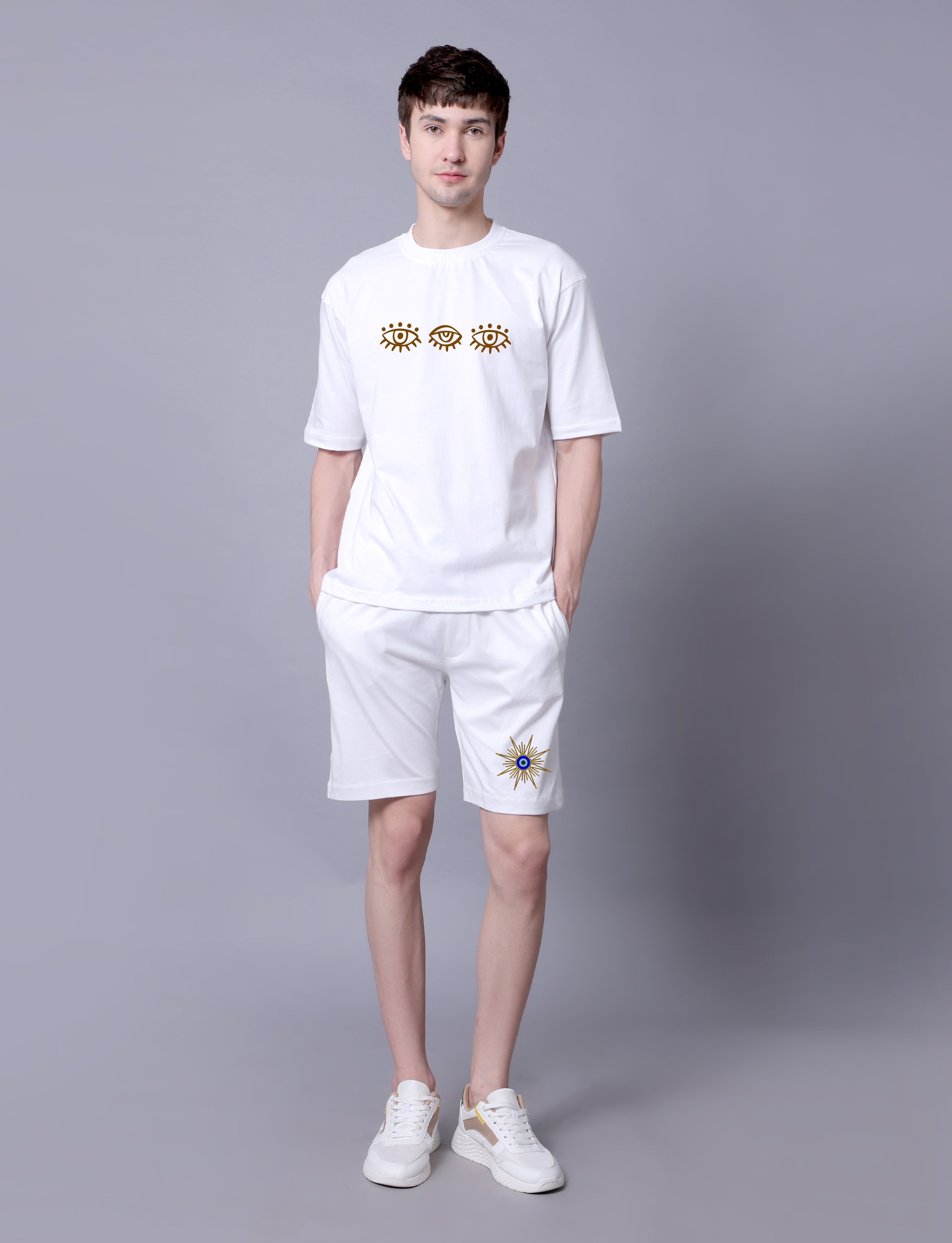 Eyes Mens Co-Ord Set With Shorts