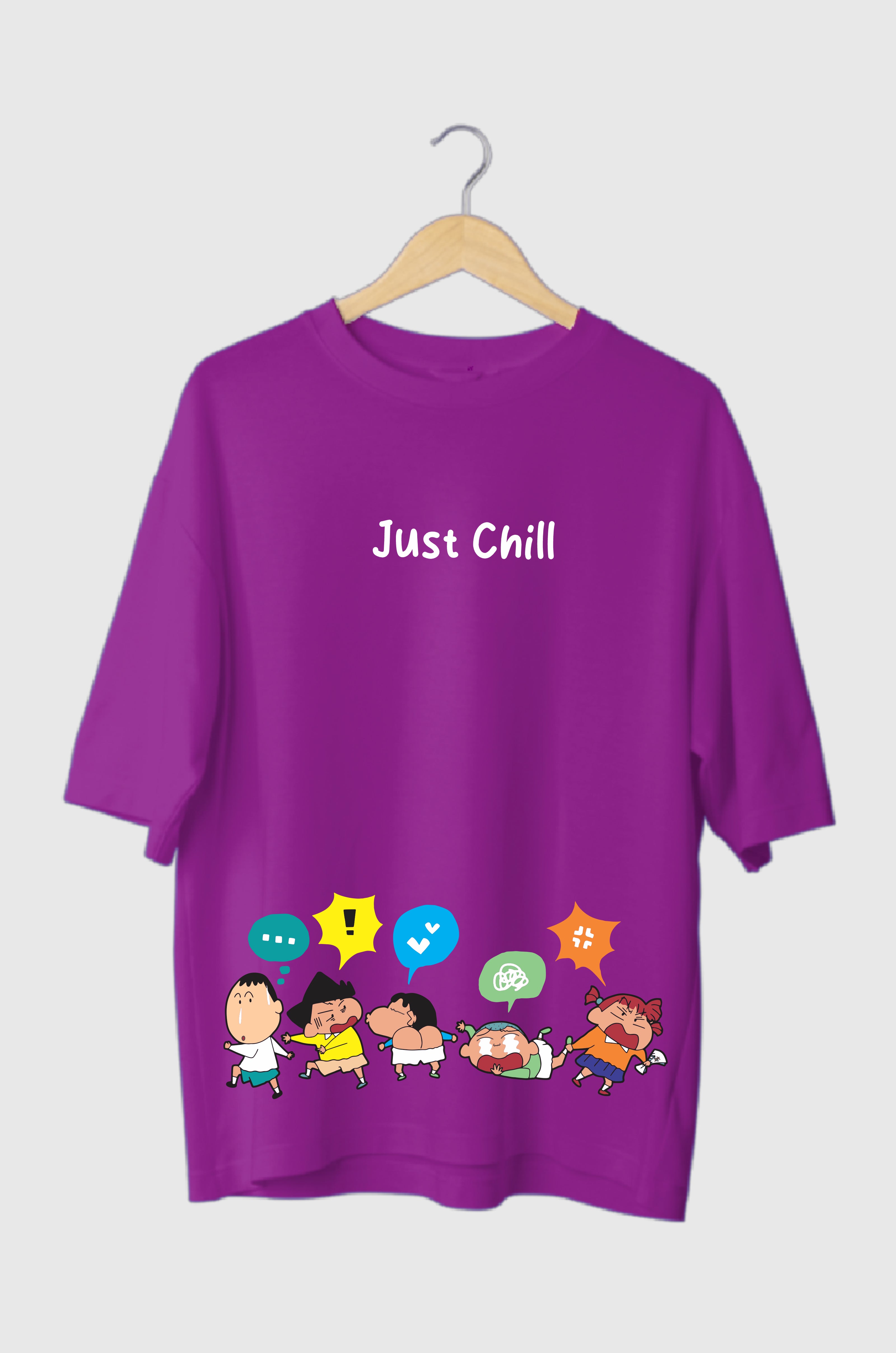 Just chill Oversized T-Shirts (Pack of 2)