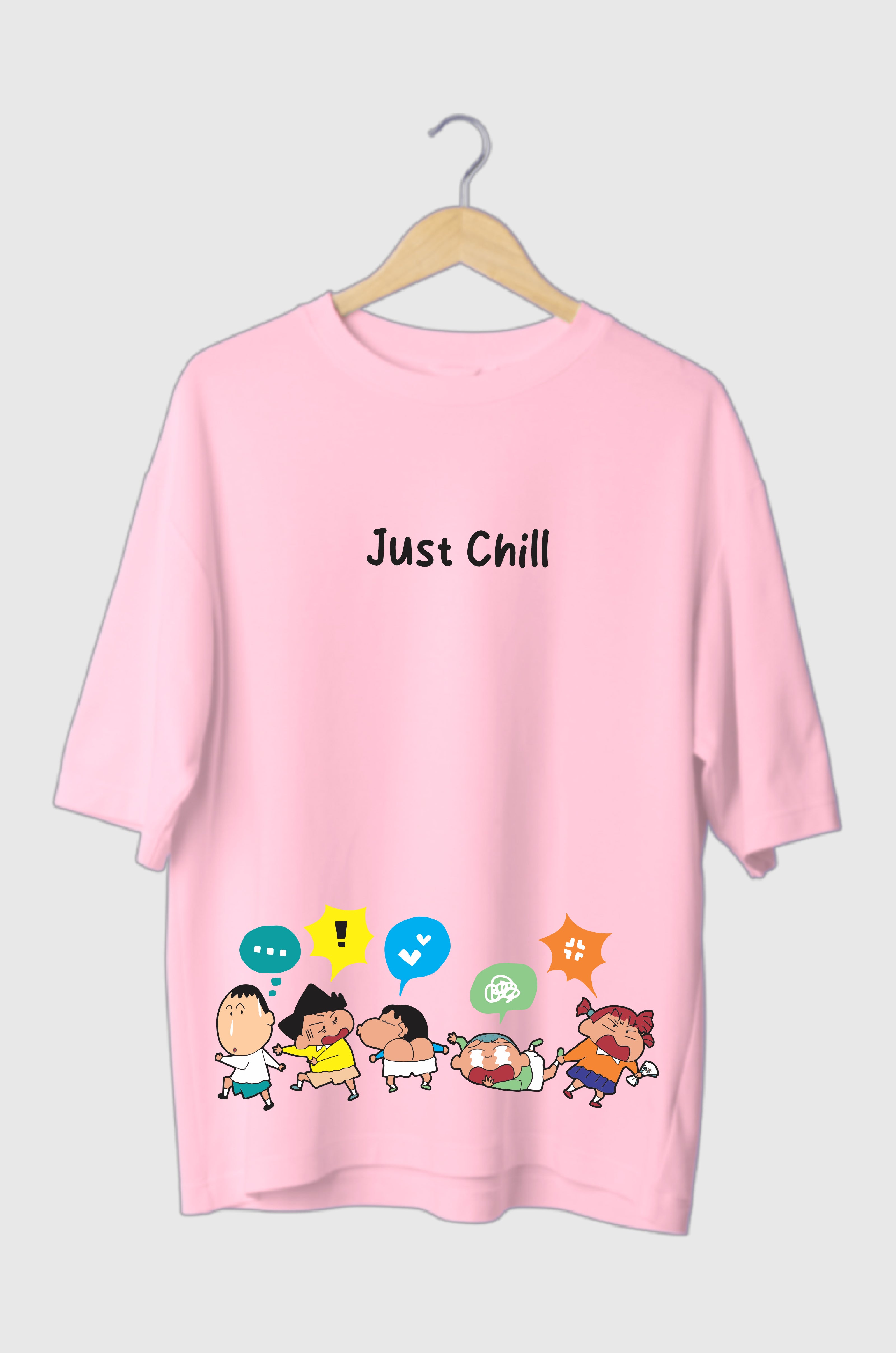 Just chill Oversized T-Shirts (Pack of 2)