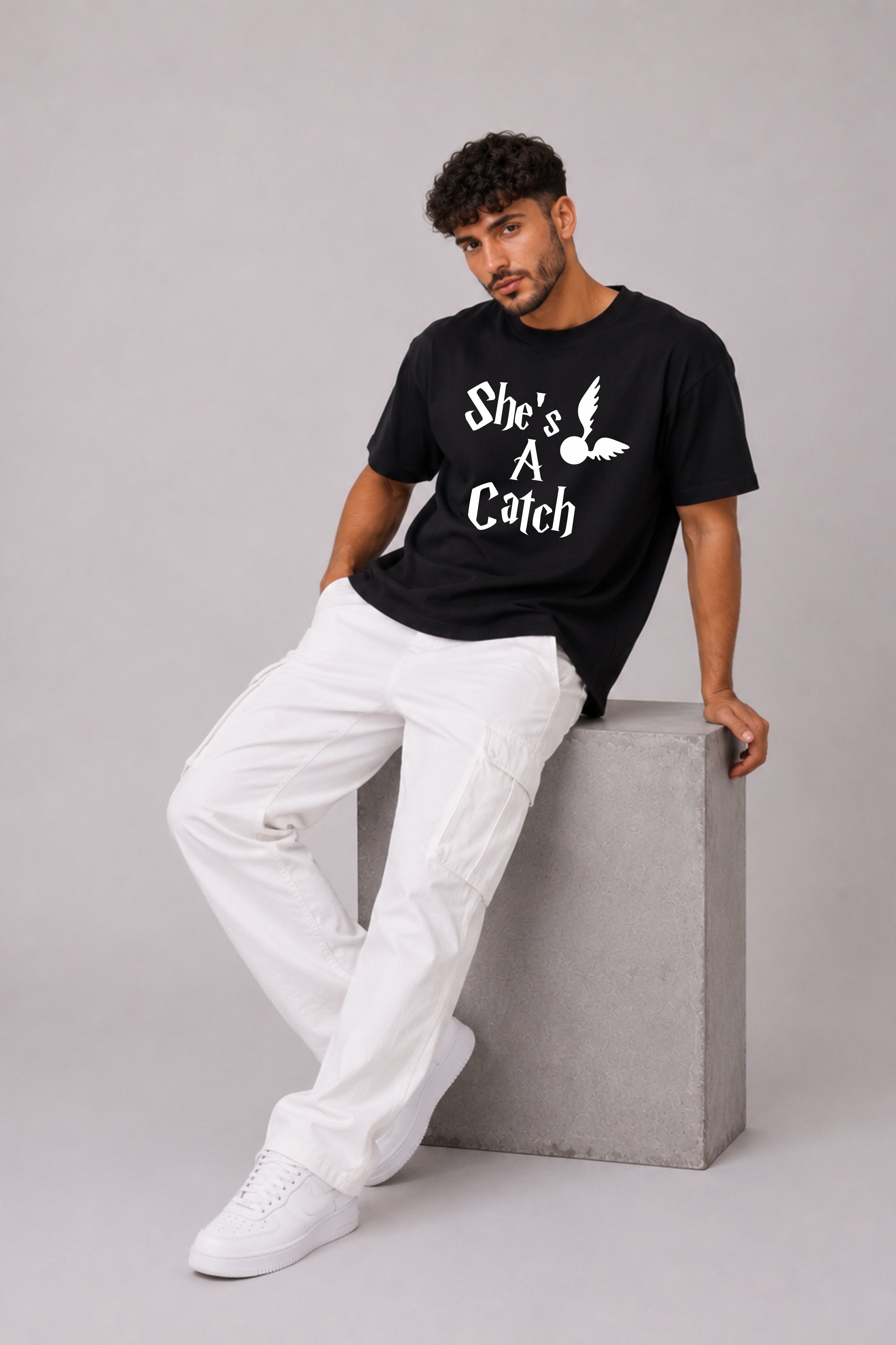 Keeper and Catch Drop Shoulder Tee and Crop Top - Pack of 2