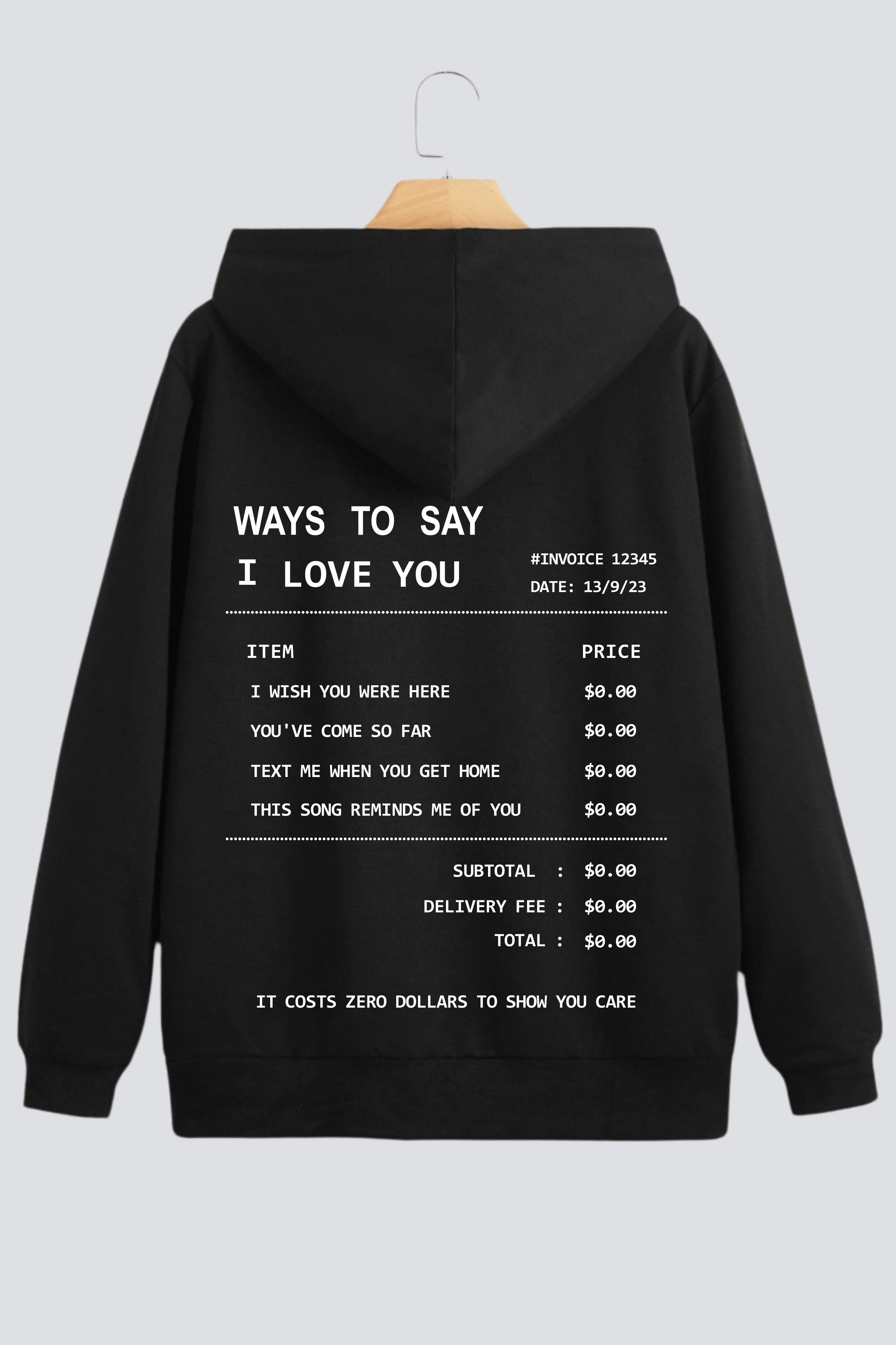 "Expressions of Affection" Oversized Drop-Shoulder Hoodie
