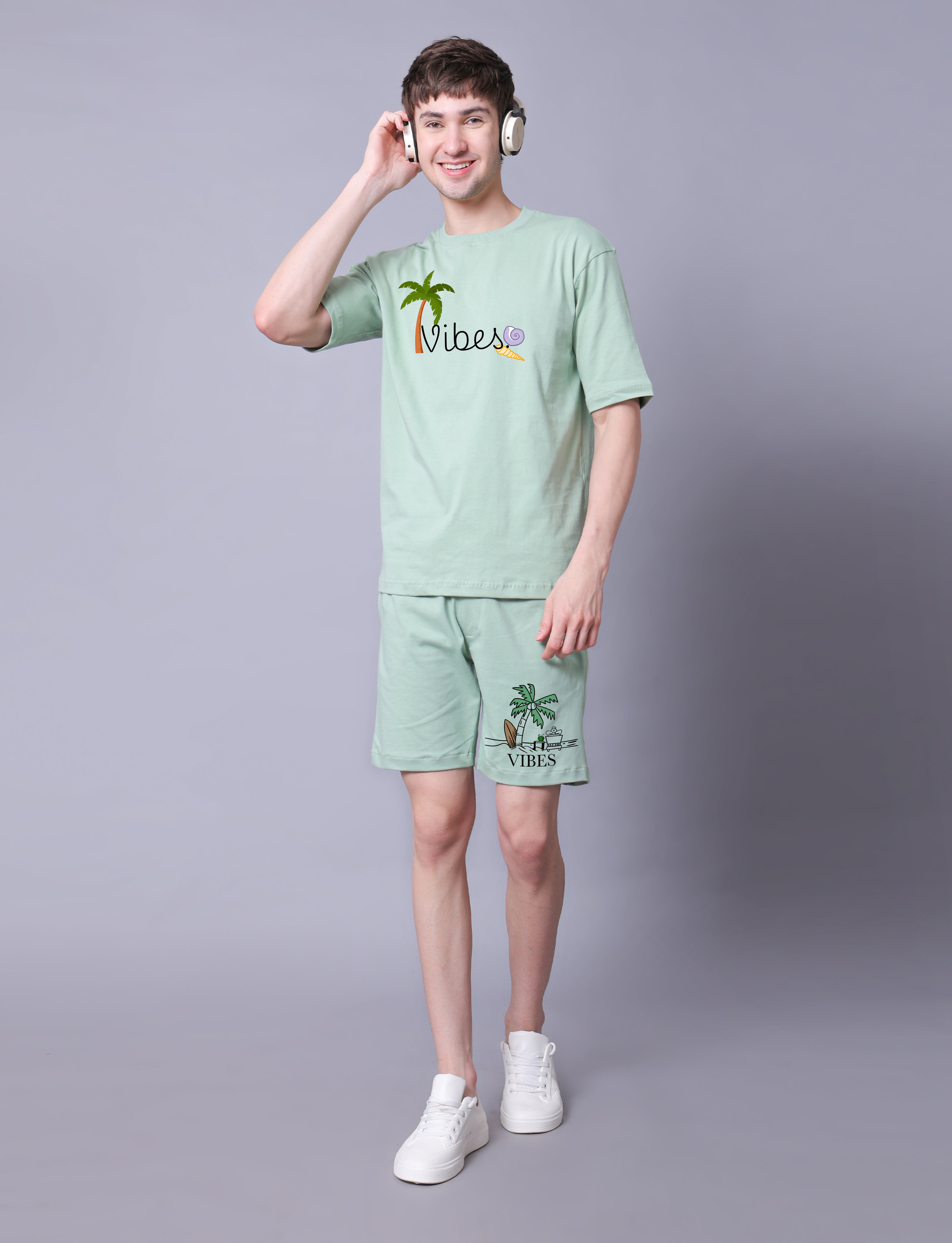 Vibes Men Co-Ord Set With Shorts