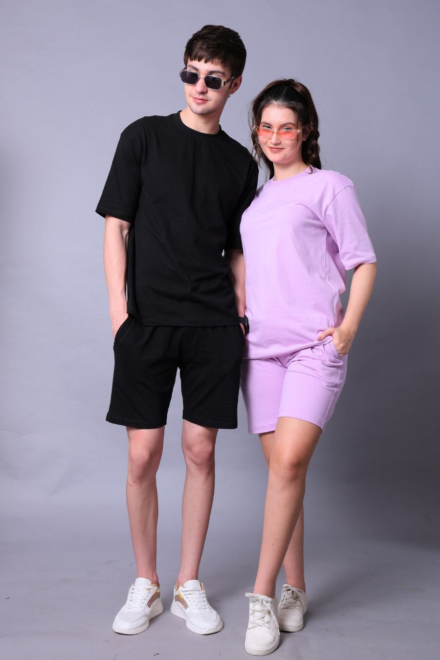 Black & Lilac Couple Co-Ord Set (Pack of 2)