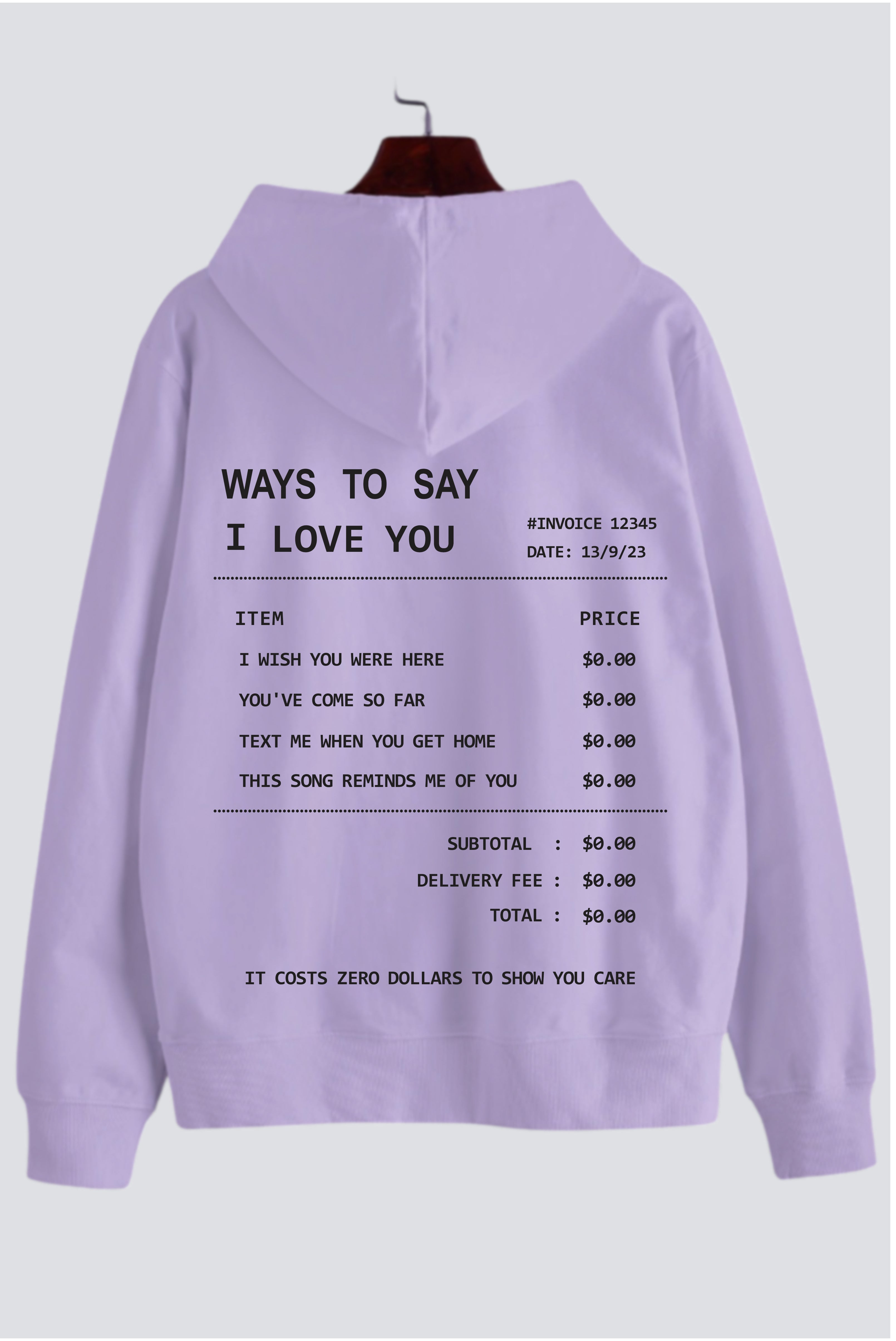"Expressions of Affection" Oversized Drop-Shoulder Hoodie