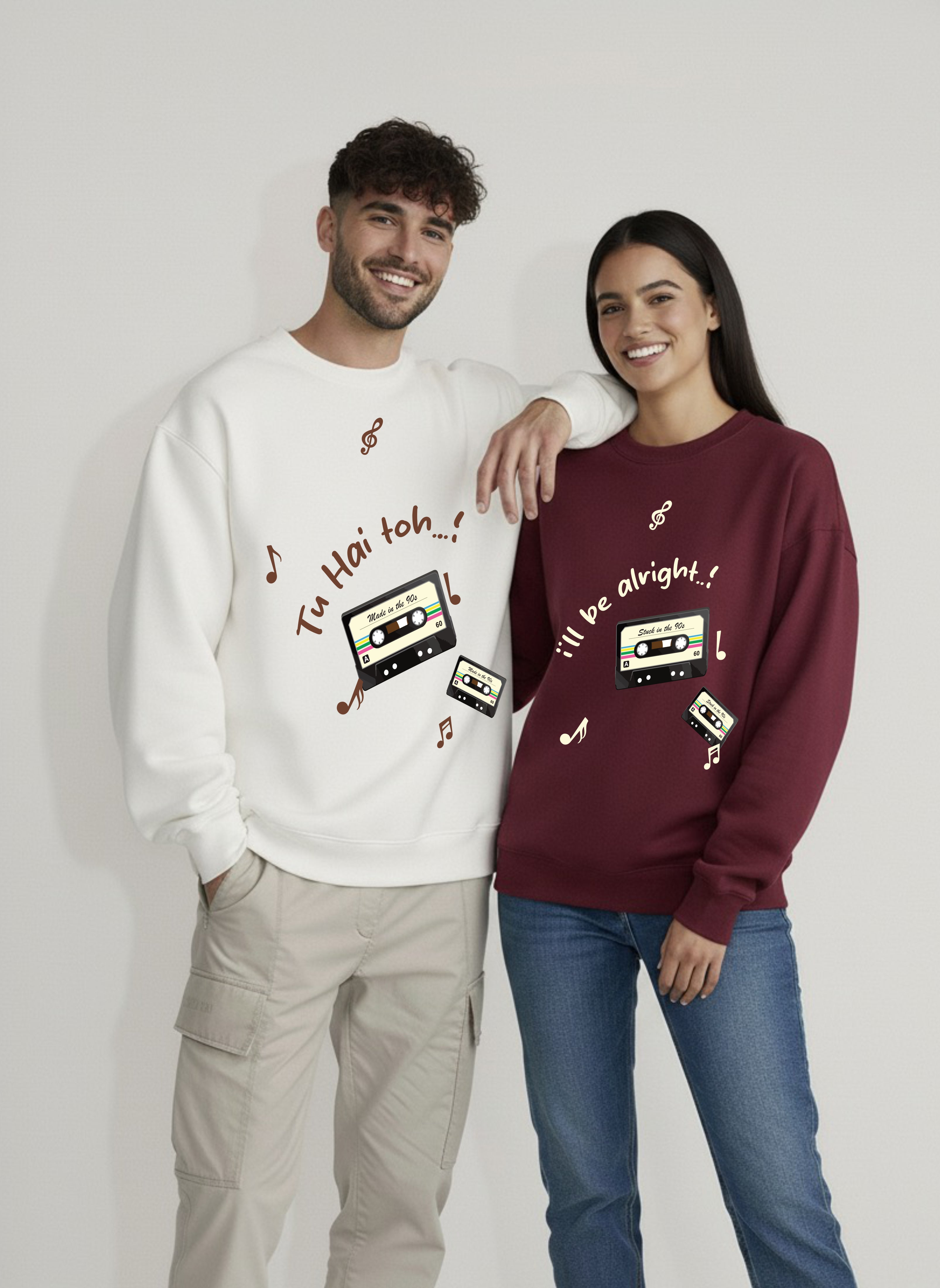 Tu hai toh I will be alright Unisex Sweatshirt - Pack of 2