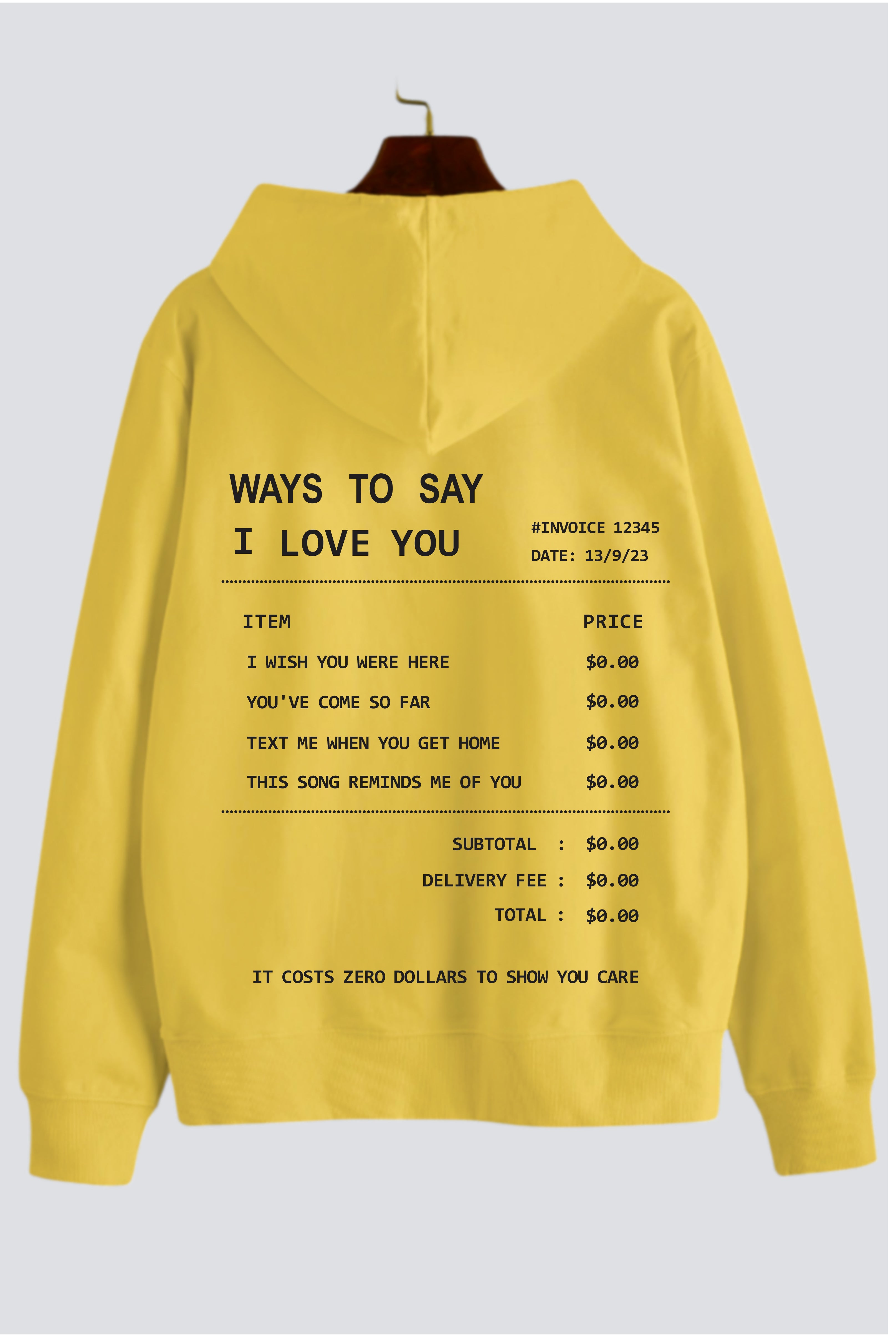 "Expressions of Affection" Oversized Drop-Shoulder Hoodie