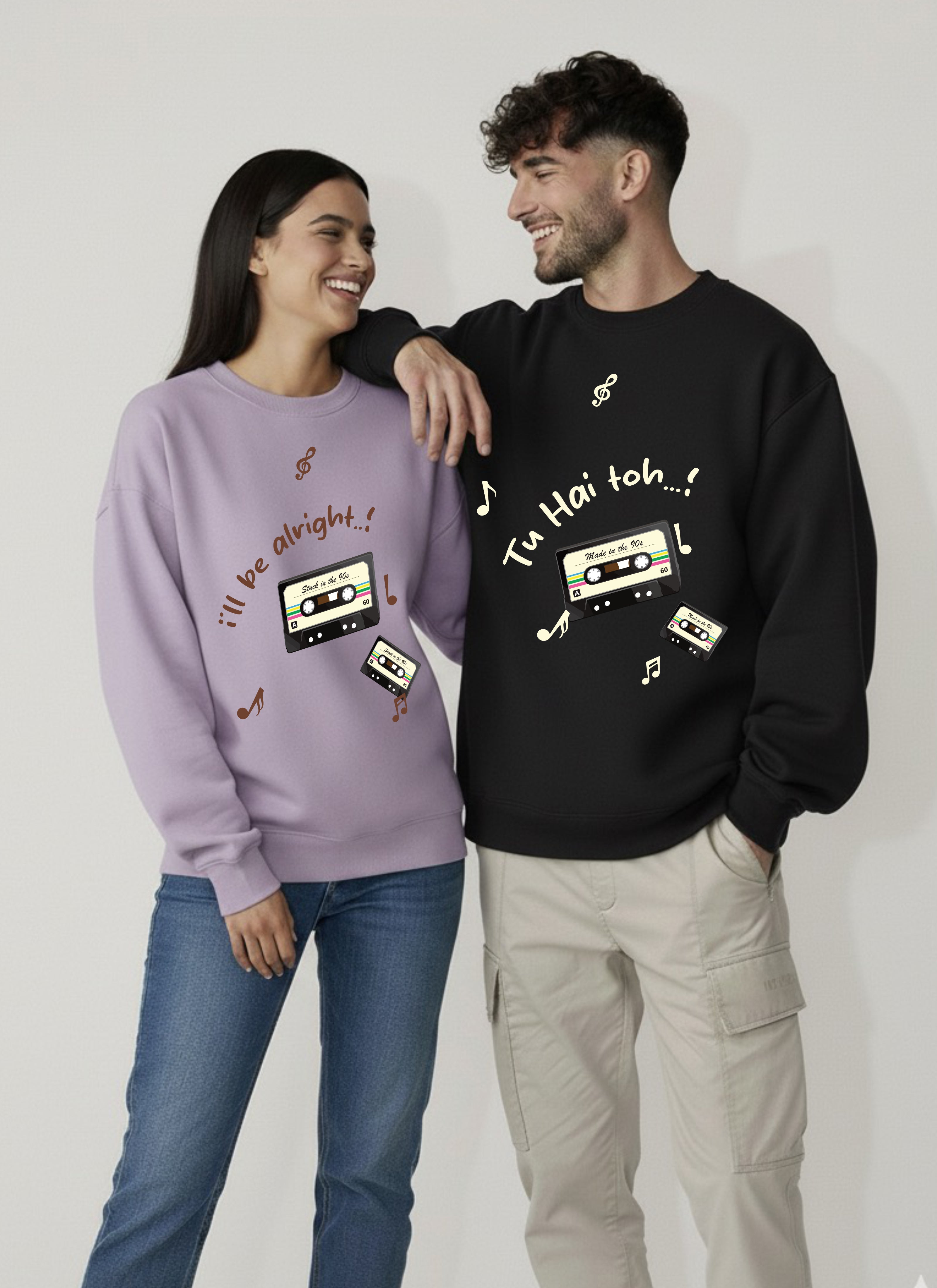 Tu hai toh I will be alright Unisex Sweatshirt - Pack of 2