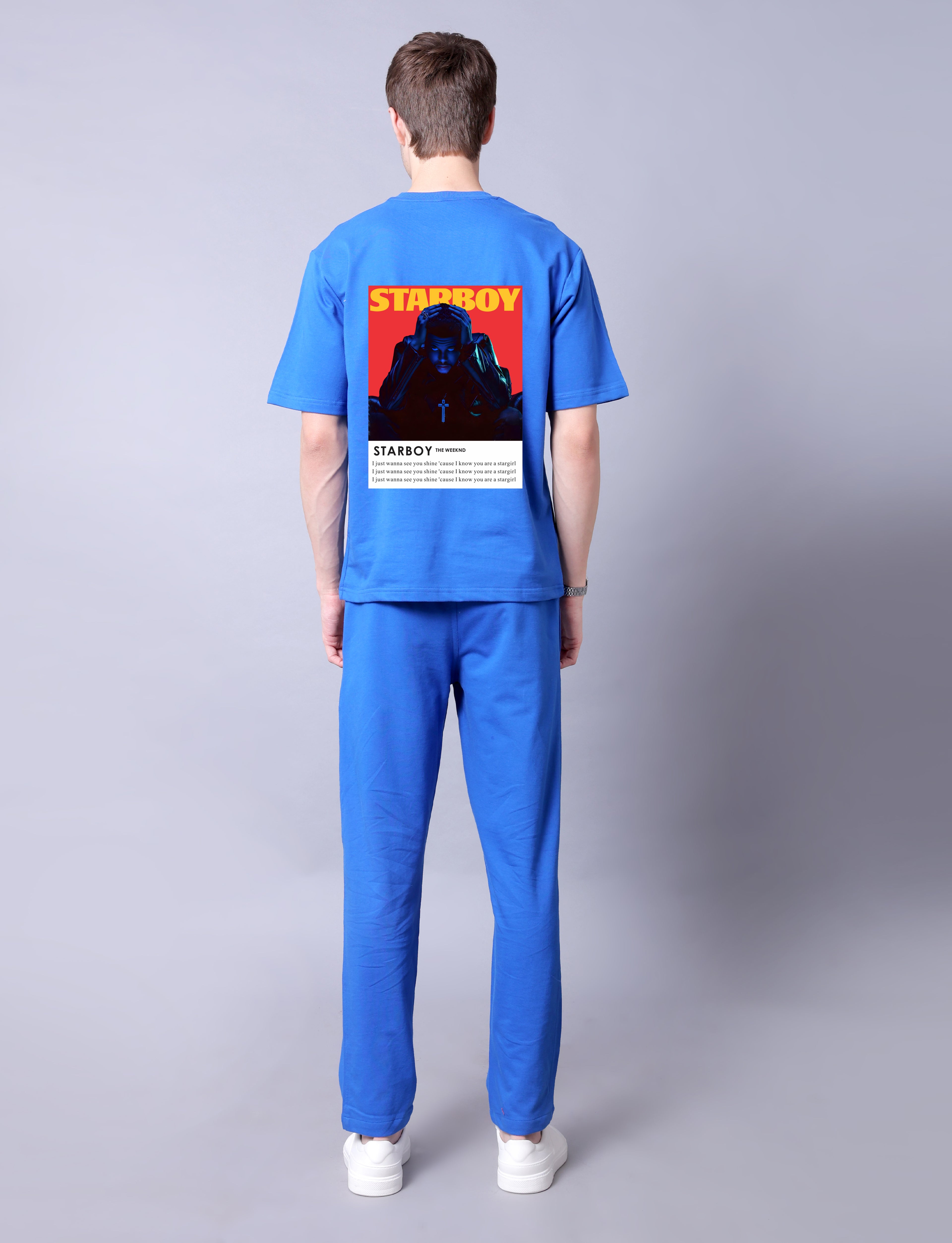 Starboy Men Co-Ord Set - Oversized Tee With Jogger