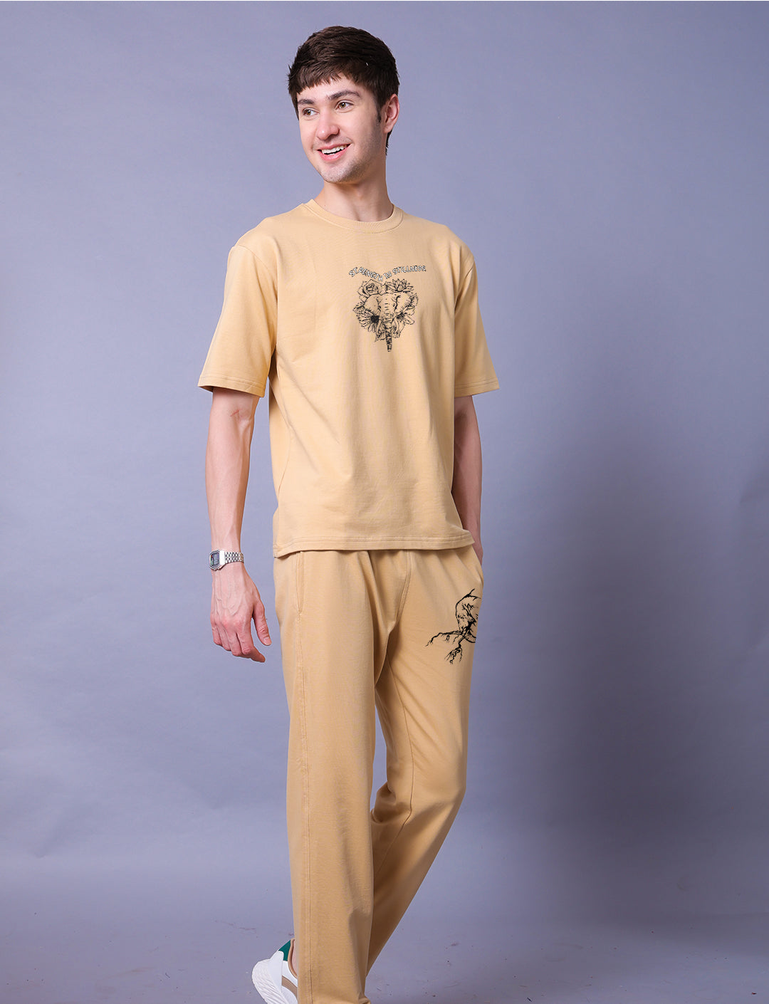 Monarch Men Co-Ord Set - Oversized Tee With Jogger