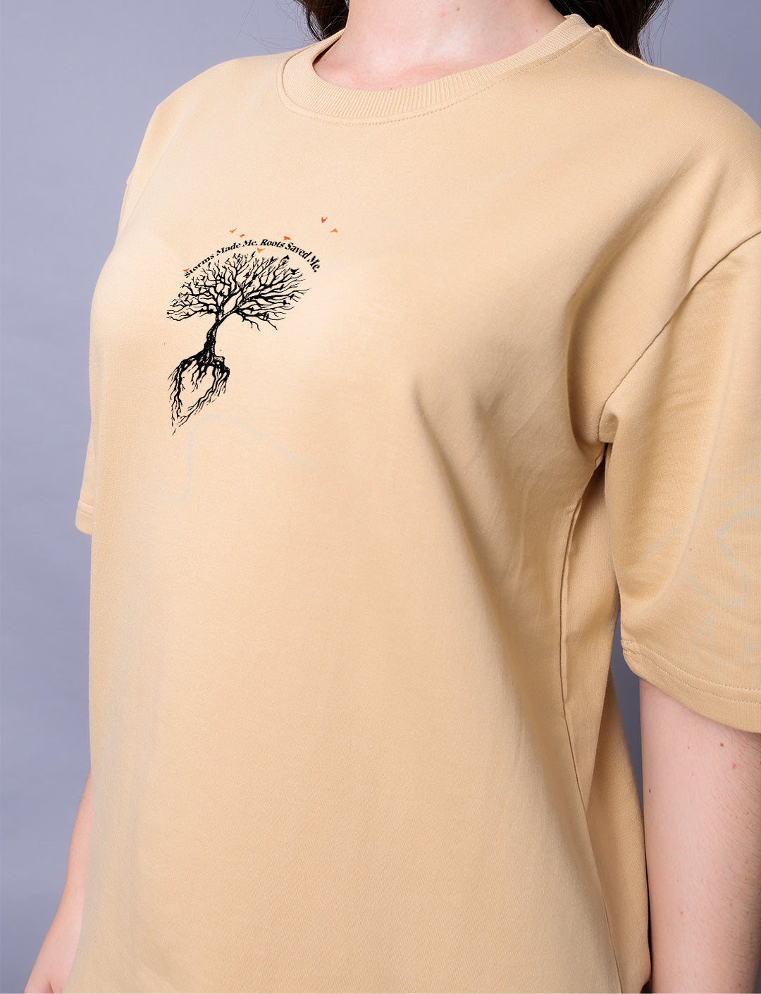 Nature Puff Women Co-Ord Set - Oversized Tee With Jogger