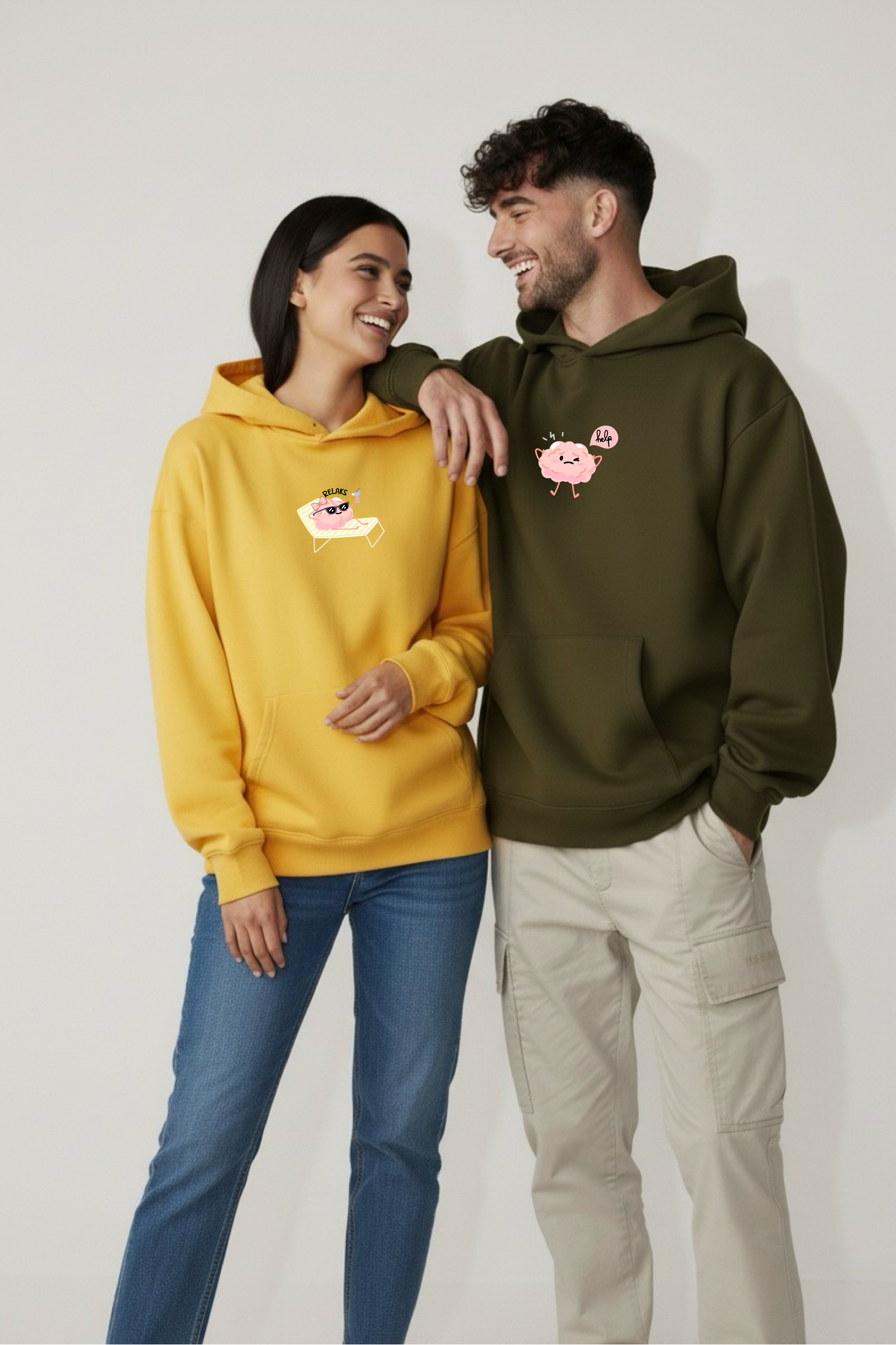 Calm & Chaos Creator Oversized Drop Shoulder Hoodies - Pack of 2