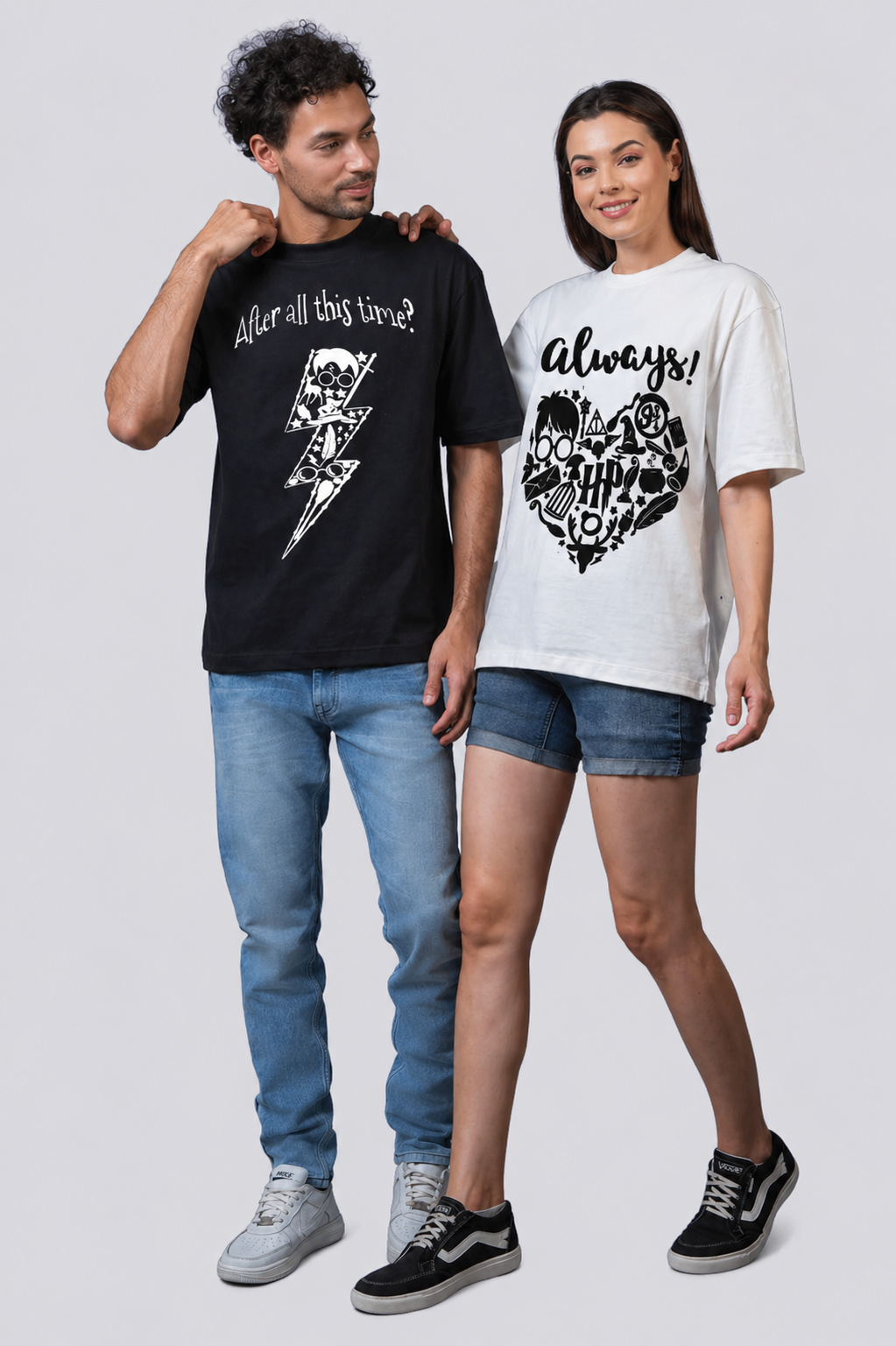 After All This Time? Always! Harry Potter Oversized Couple T-Shirts (Pack of 2)