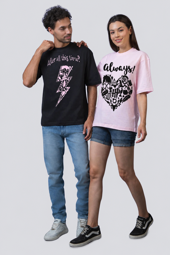 After All This Time? Always! Harry Potter Oversized Couple T-Shirts (Pack of 2)