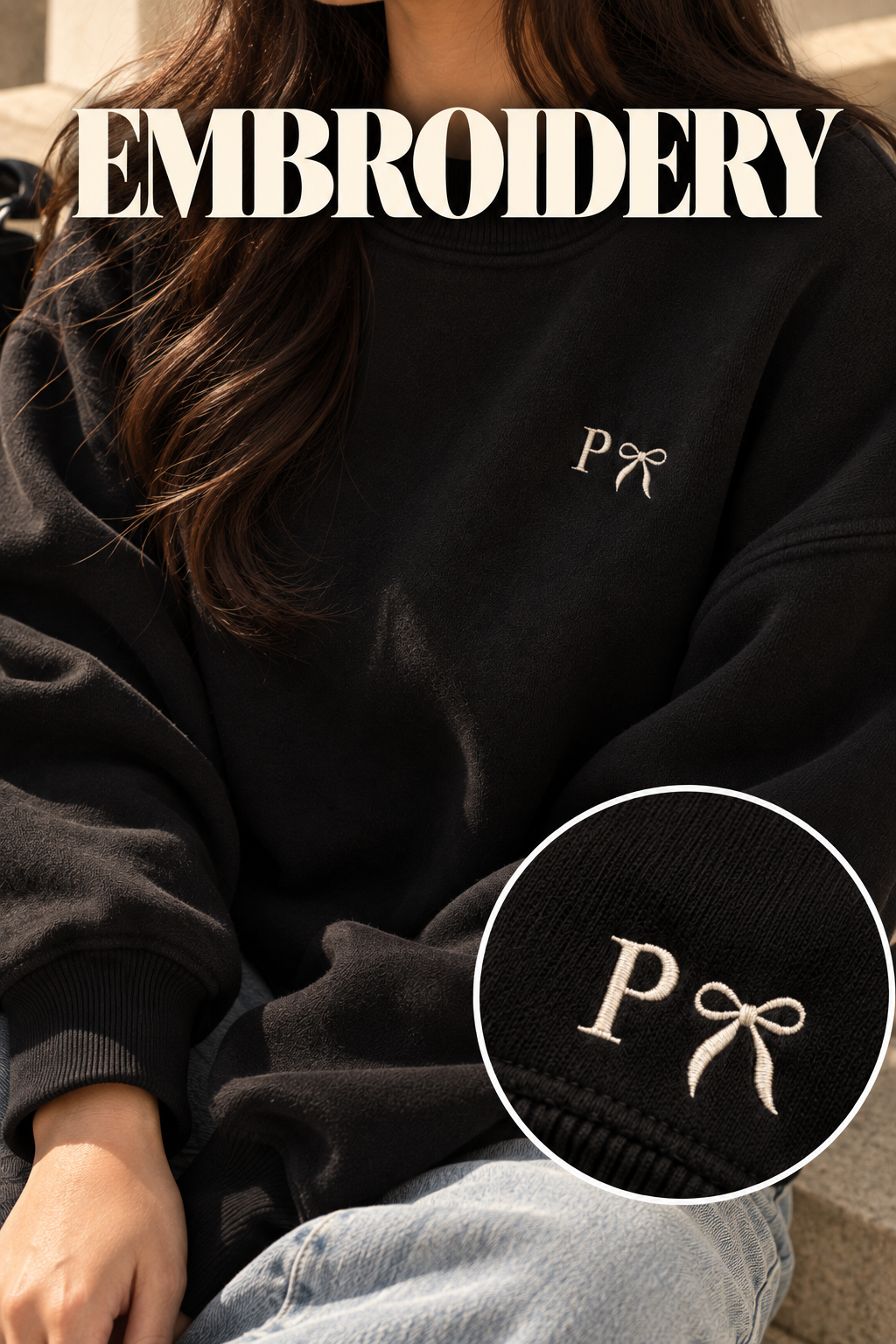 Embroided Customised Initial Sweatshirt