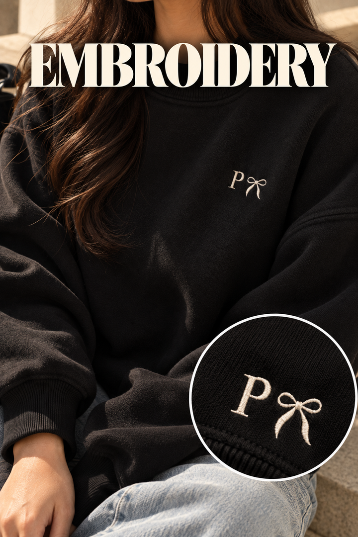 Embroided Customised Initial Sweatshirt