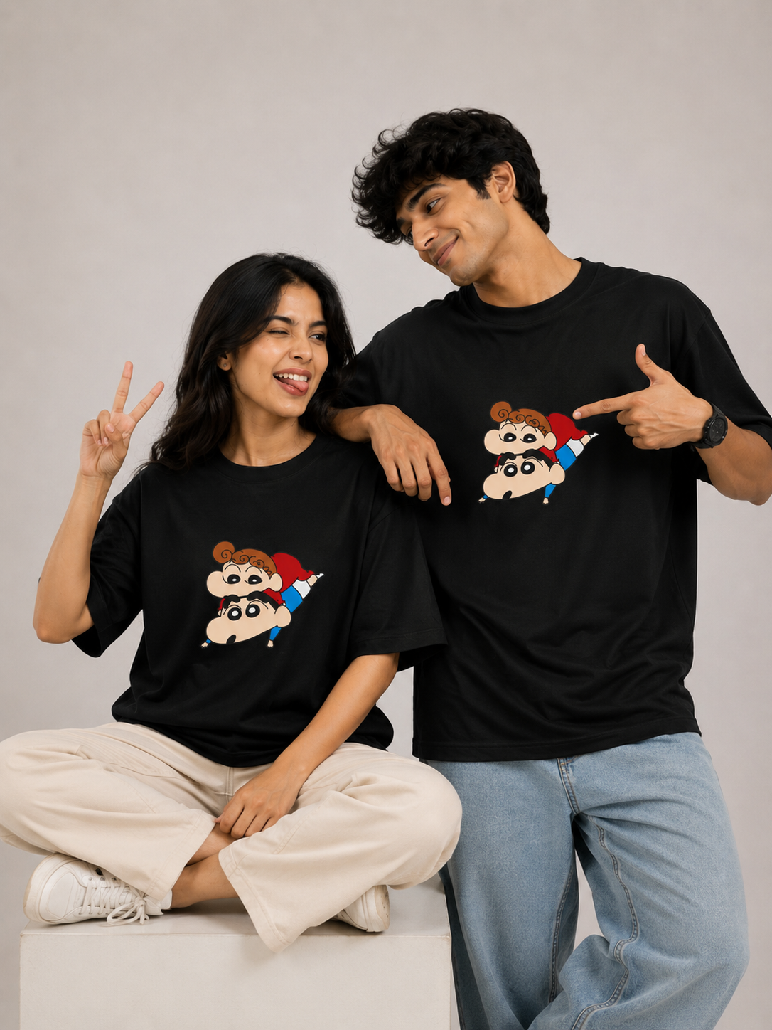 Partners in Chaos Oversize T-Shirts (Pack of 2)