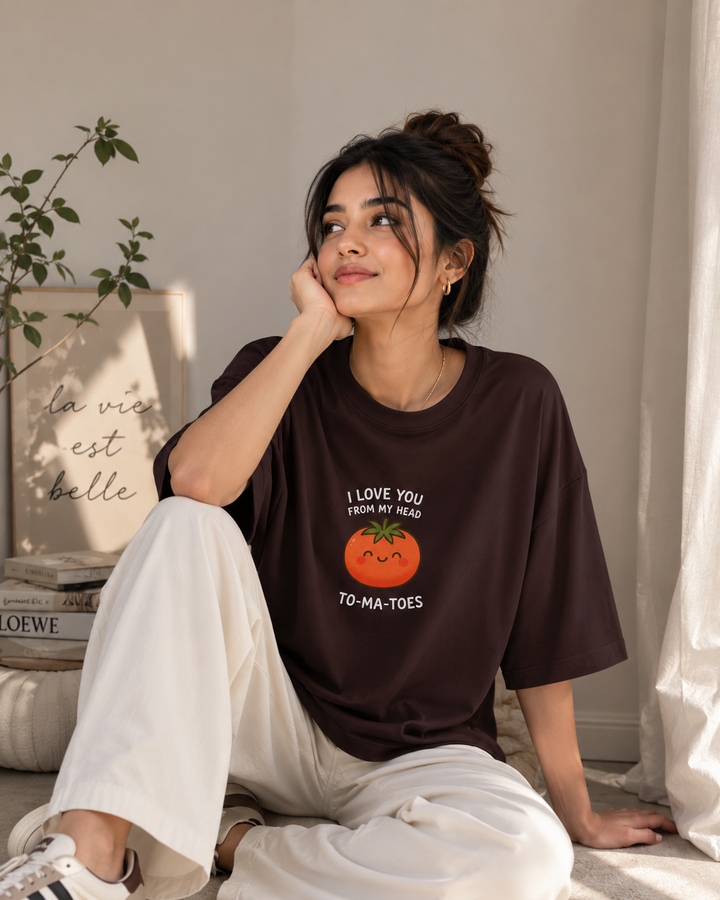 I love you from my head to-ma-toes Oversized Tee