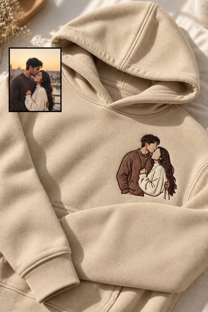 Embroided Customised coloured illustration Oversized Drop-Shoulder Hoodie