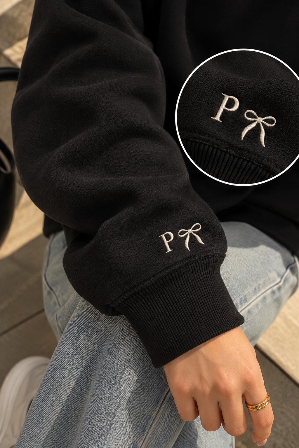 Embroided Customised Sleeve Sweatshirt