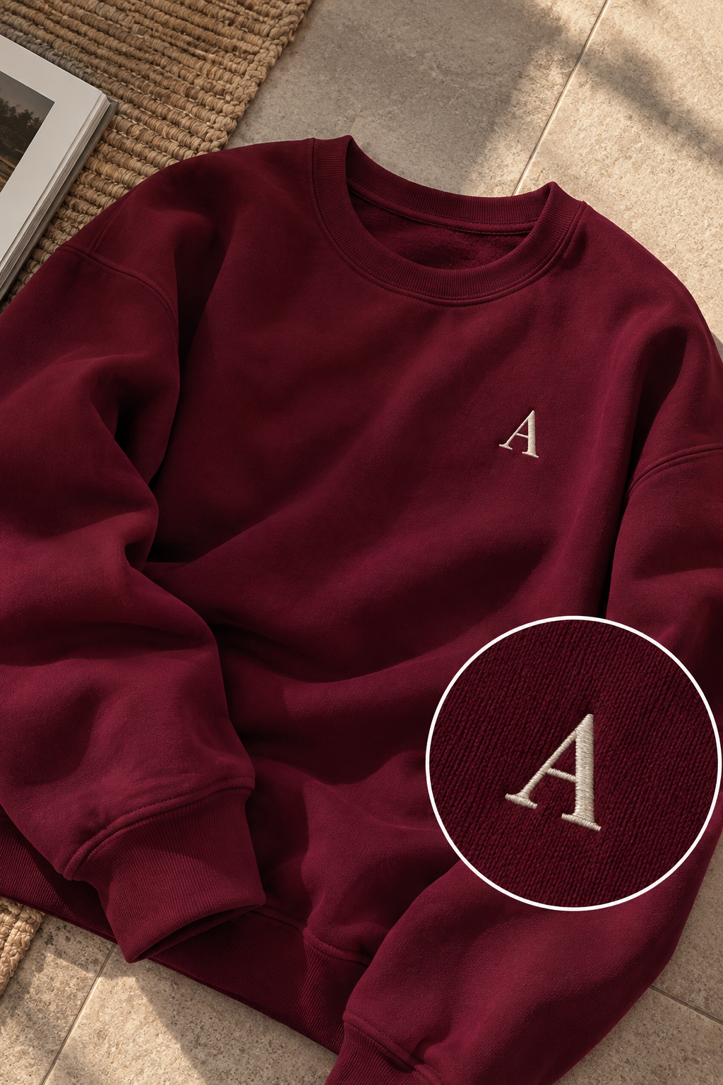 Embroided Customised Initial Sweatshirt