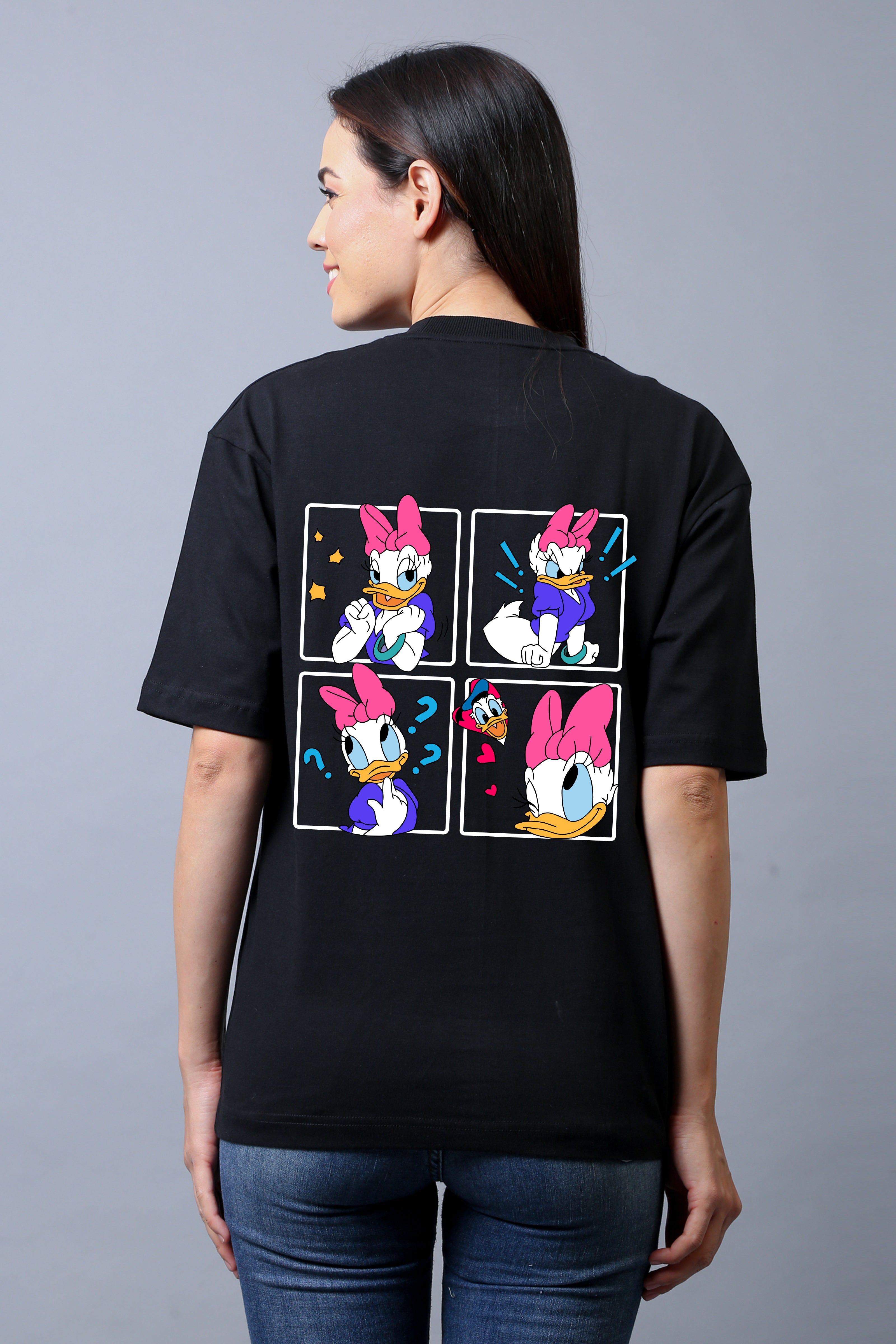 Donald Duckie Half Sleeves Oversized Tee
