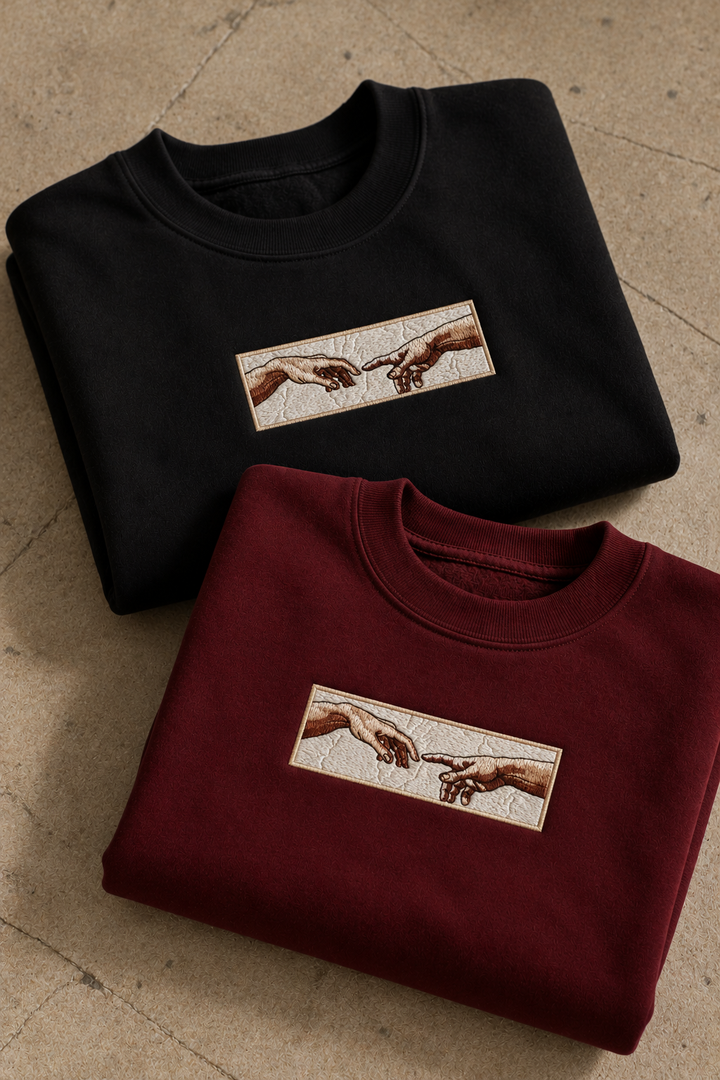 Embroidered The Art of Us Sweatshirt