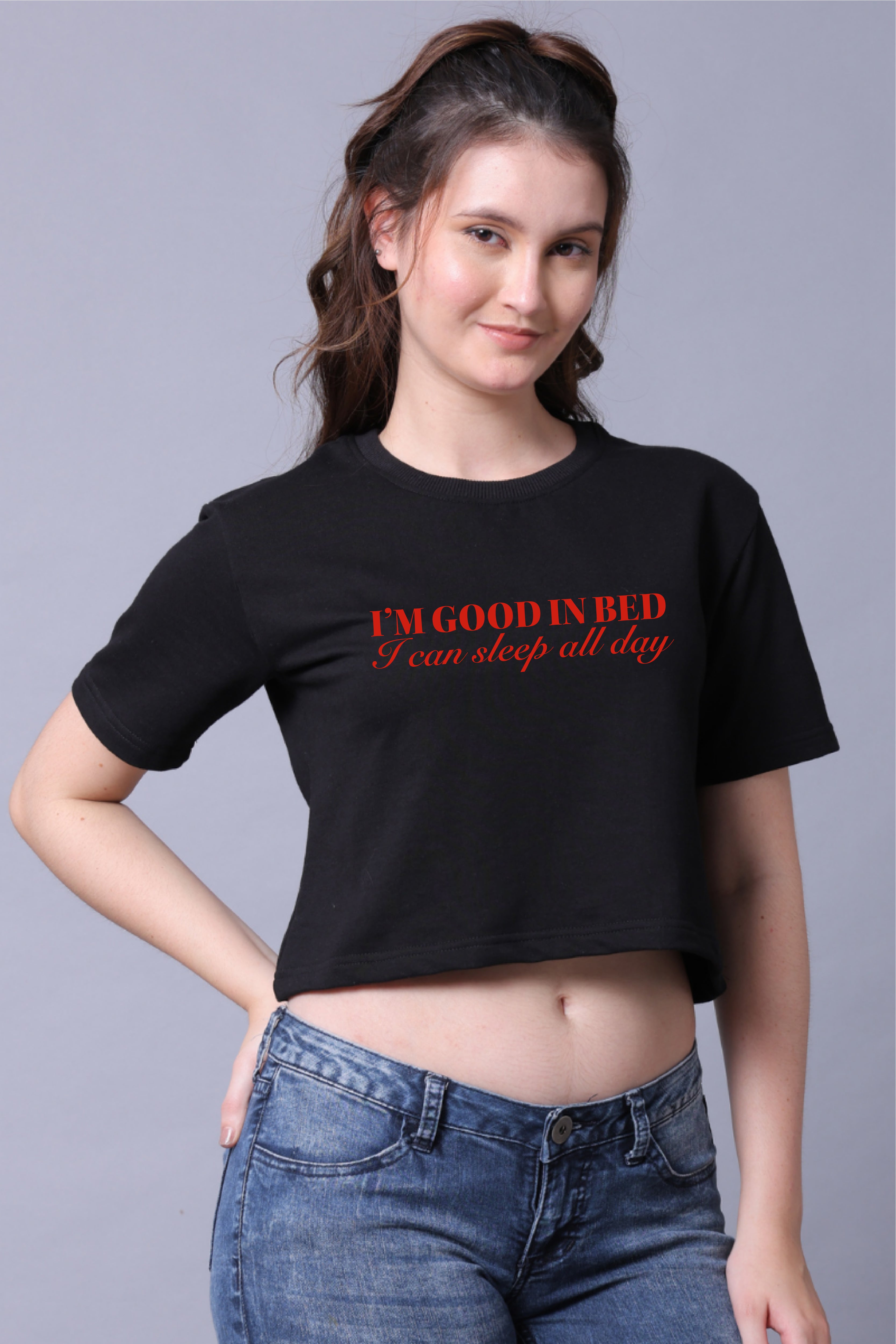 Good In Bed Women Crop Top