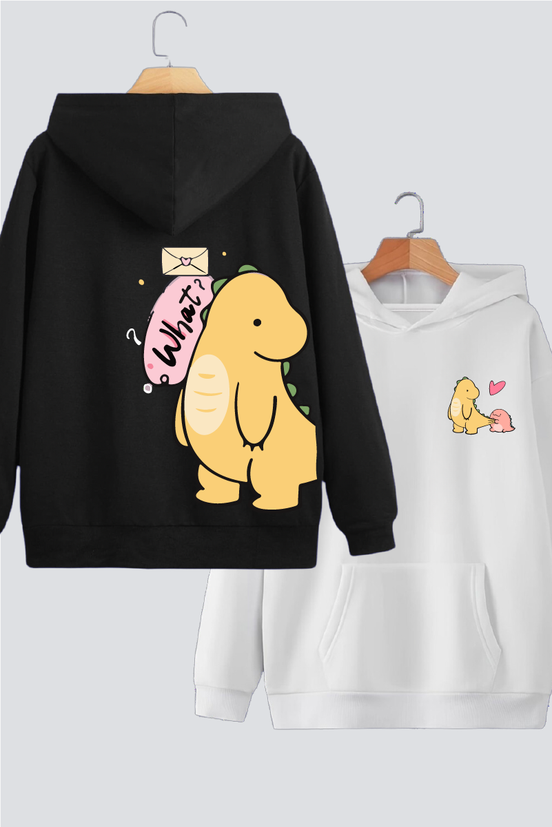 Dino Love Couple Hoodies — Pack of 2