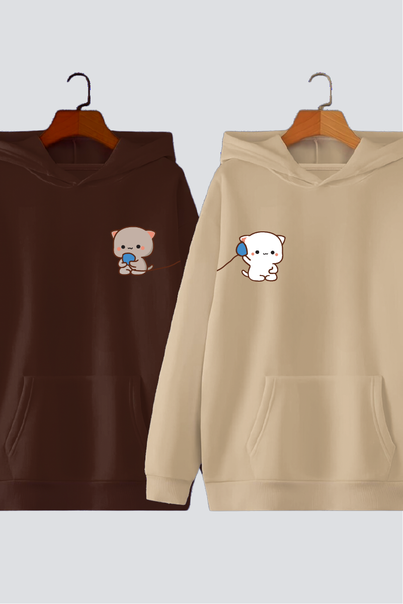 Cuddly Companions Couple Hoodies — Pack of 2