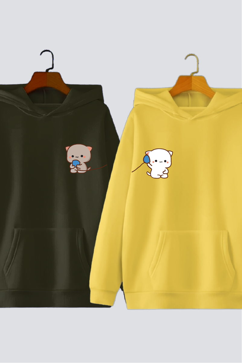 Cuddly Companions Couple Hoodies — Pack of 2