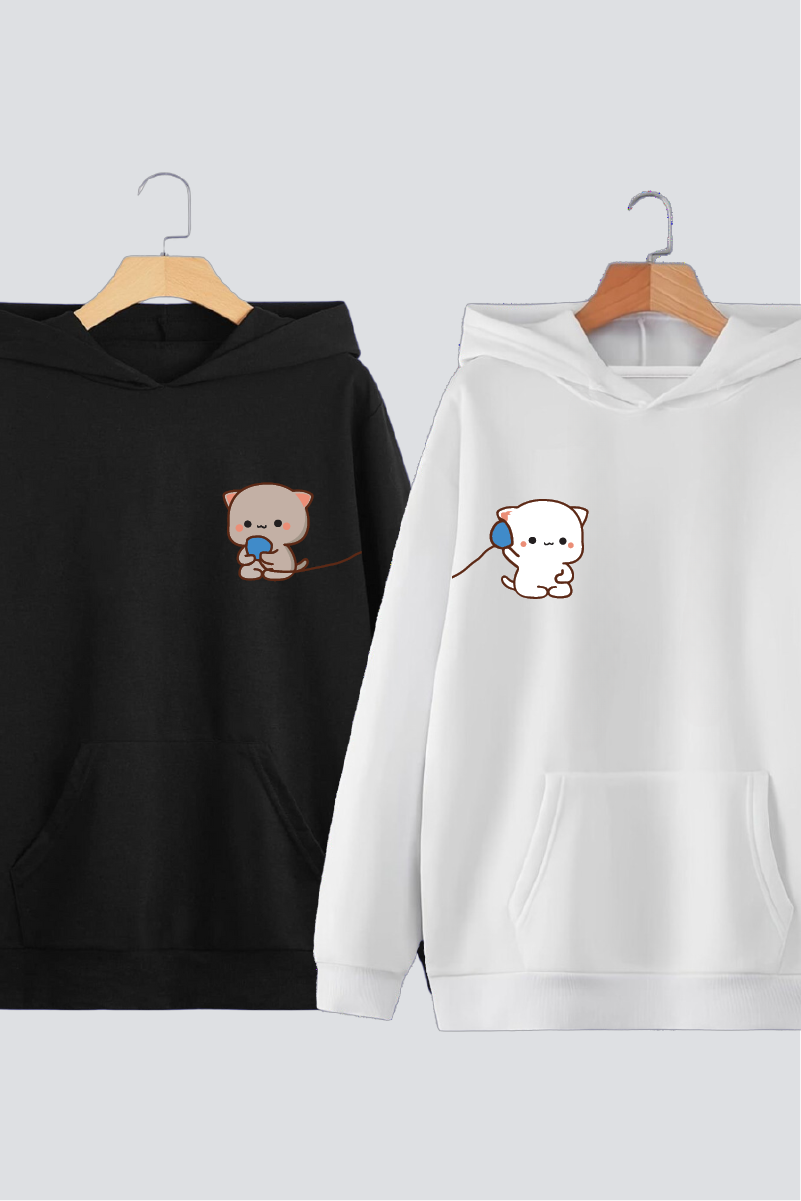 Cuddly Companions Couple Hoodies — Pack of 2