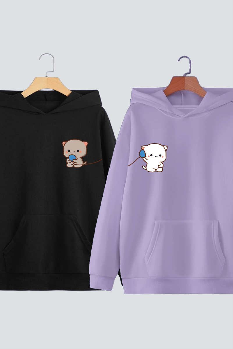Cuddly Companions Couple Hoodies — Pack of 2