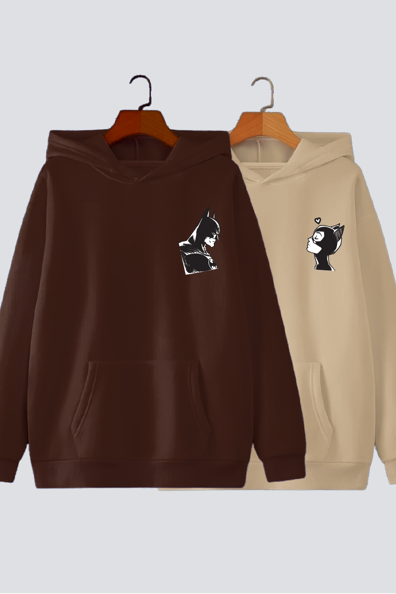 Batman & Catwoman Couple Hoodies — Pack of 2