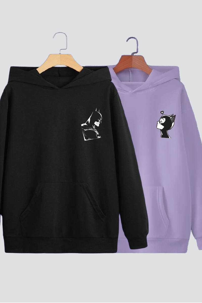 Batman & Catwoman Couple Hoodies — Pack of 2