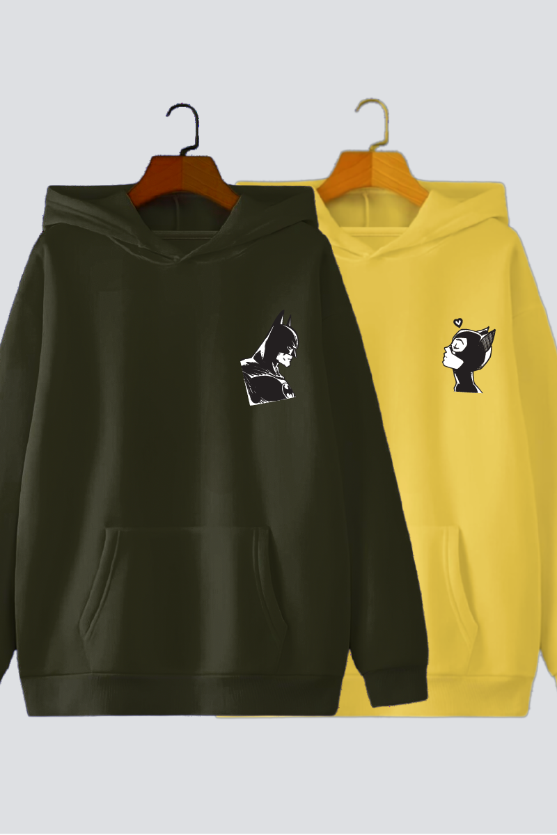 Batman & Catwoman Couple Hoodies — Pack of 2