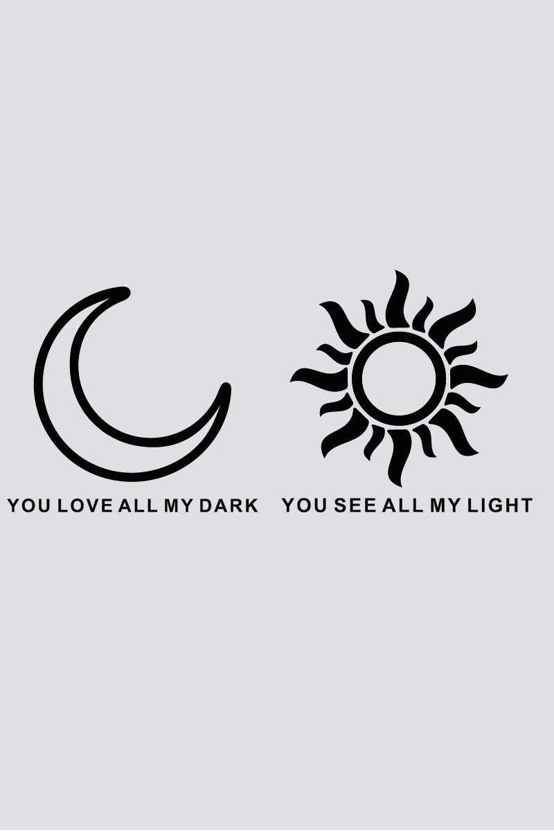 Sun Moon Couple Hoodies — Pack of 2