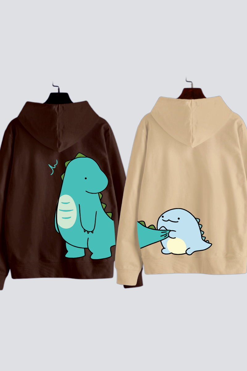 Dino Duo Couple Hoodies — Pack of 2